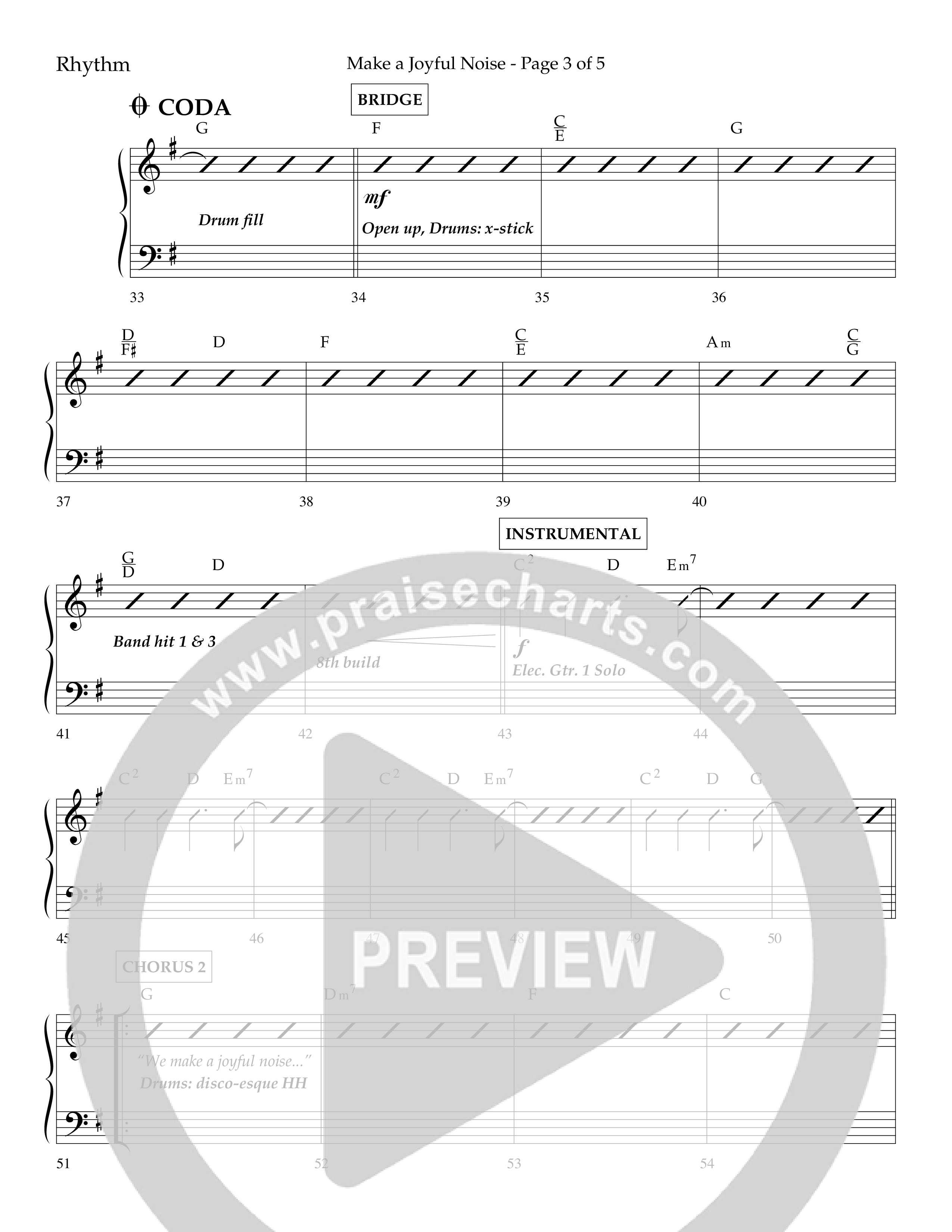 Make A Joyful Noise (Choral Anthem SATB) Lead Melody & Rhythm (Lifeway Choral / Arr. David Wise / Orch. Daniel Semsen)