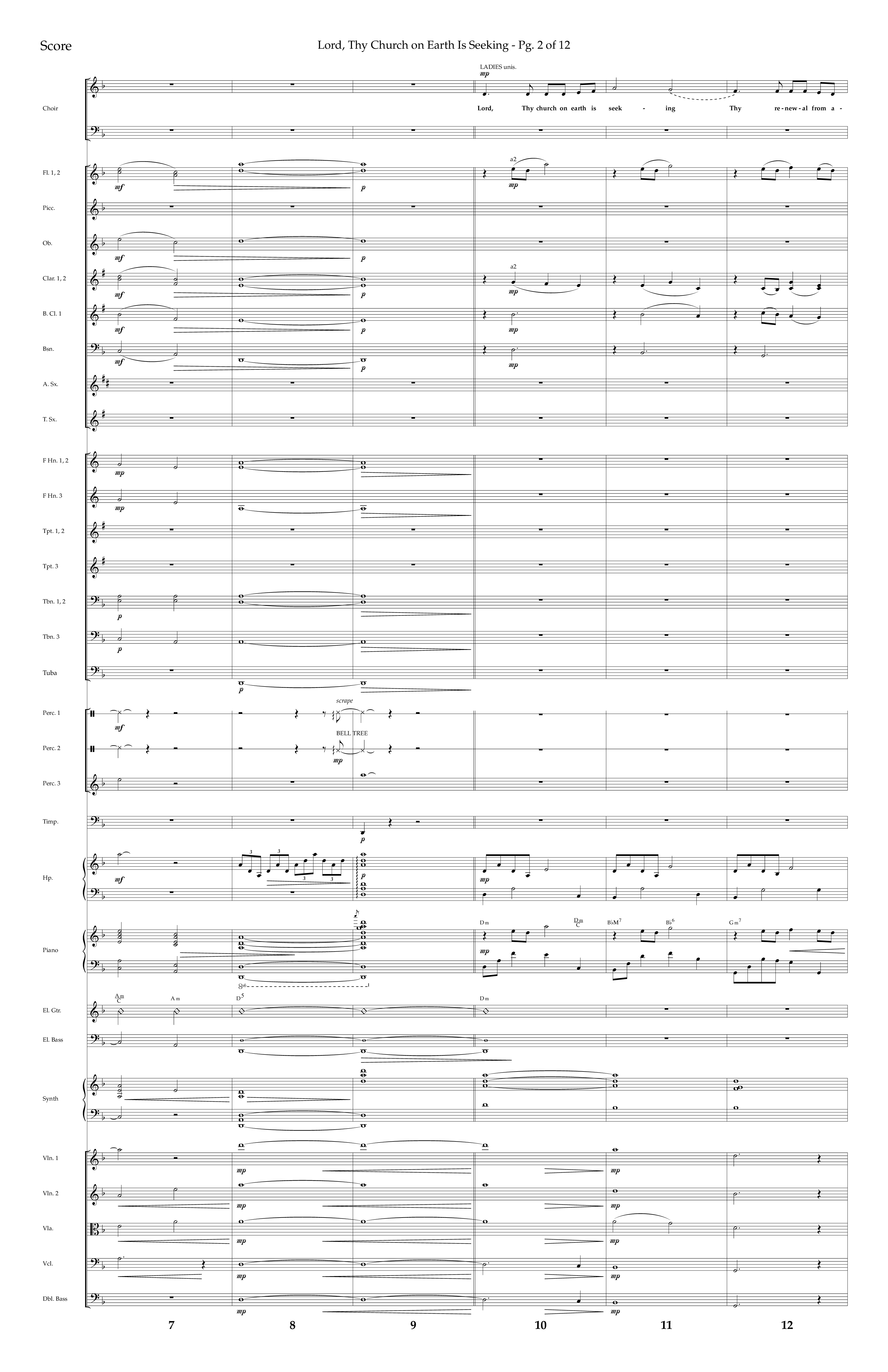 Lord Thy Church On Earth Is Seeking (Choral Anthem SATB) Conductor's Score (Lifeway Choral / Arr. David Hamilton)