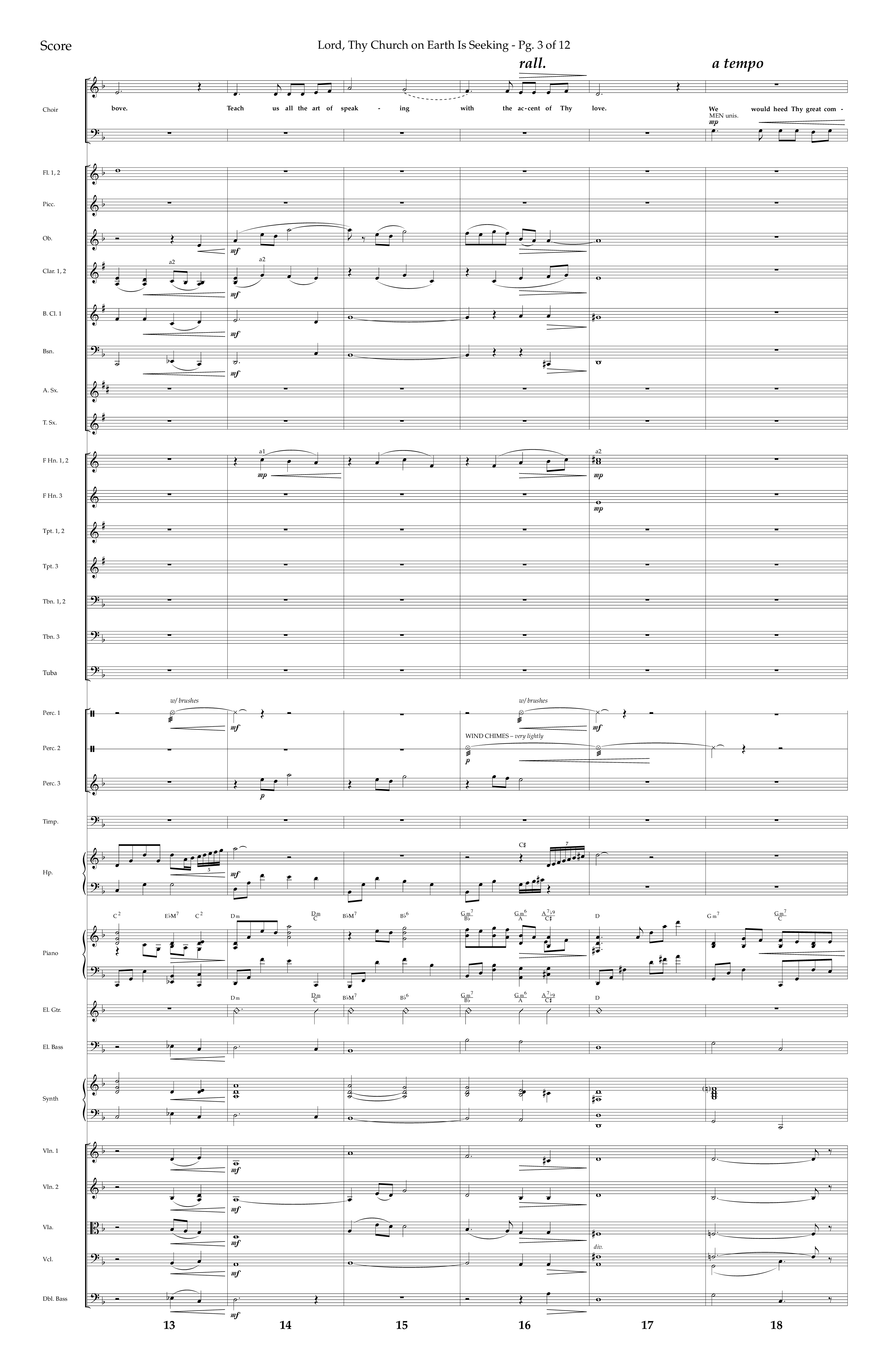 Lord Thy Church On Earth Is Seeking (Choral Anthem SATB) Conductor's Score (Lifeway Choral / Arr. David Hamilton)