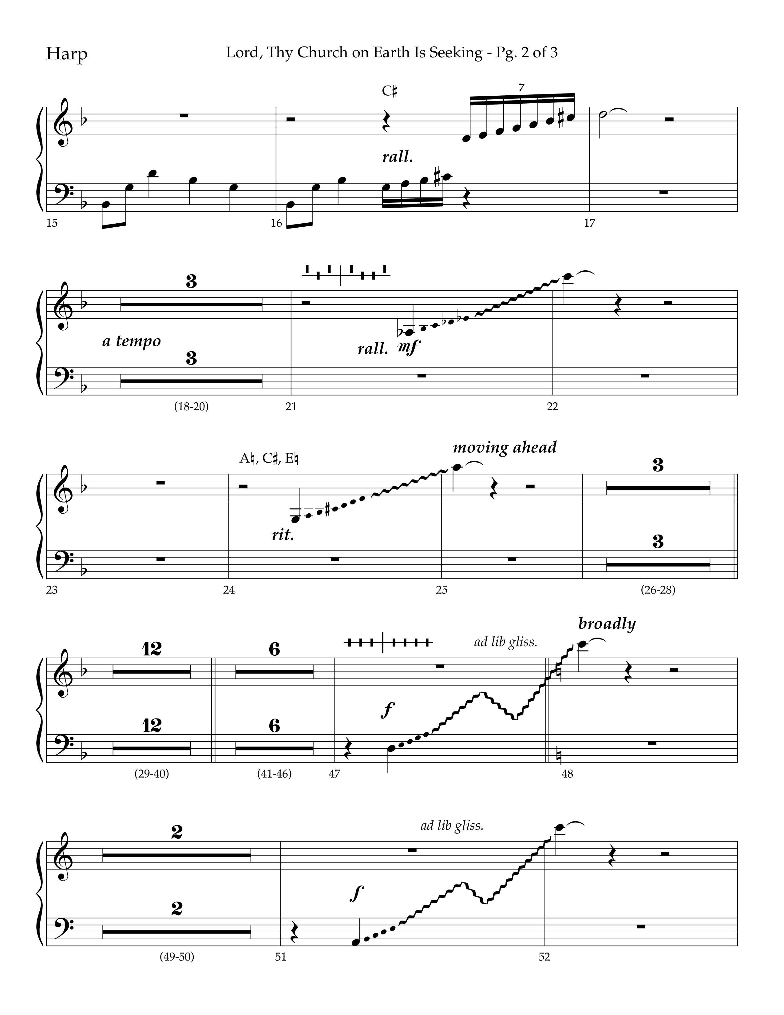 Lord Thy Church On Earth Is Seeking (Choral Anthem SATB) Harp (Lifeway Choral / Arr. David Hamilton)