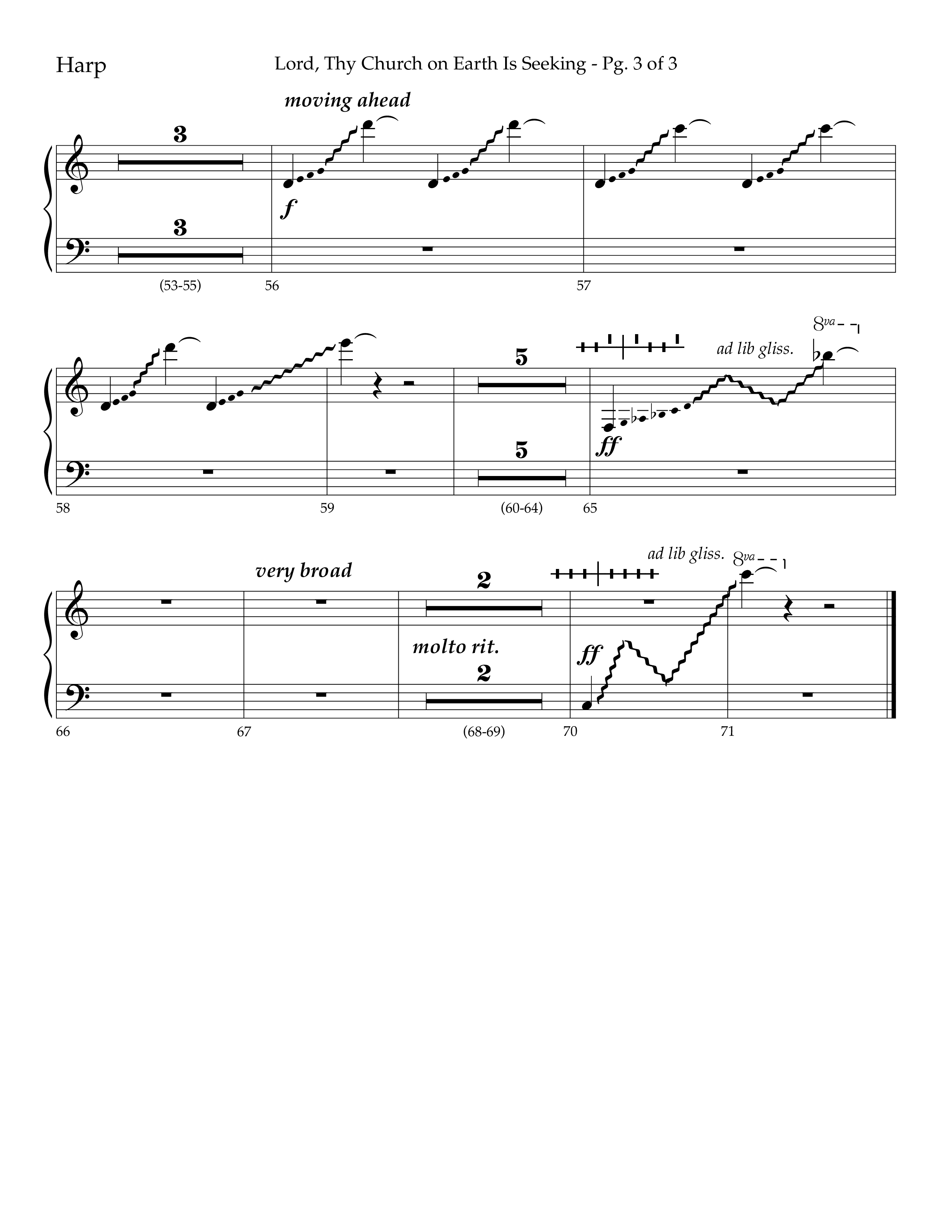 Lord Thy Church On Earth Is Seeking (Choral Anthem SATB) Harp (Lifeway Choral / Arr. David Hamilton)