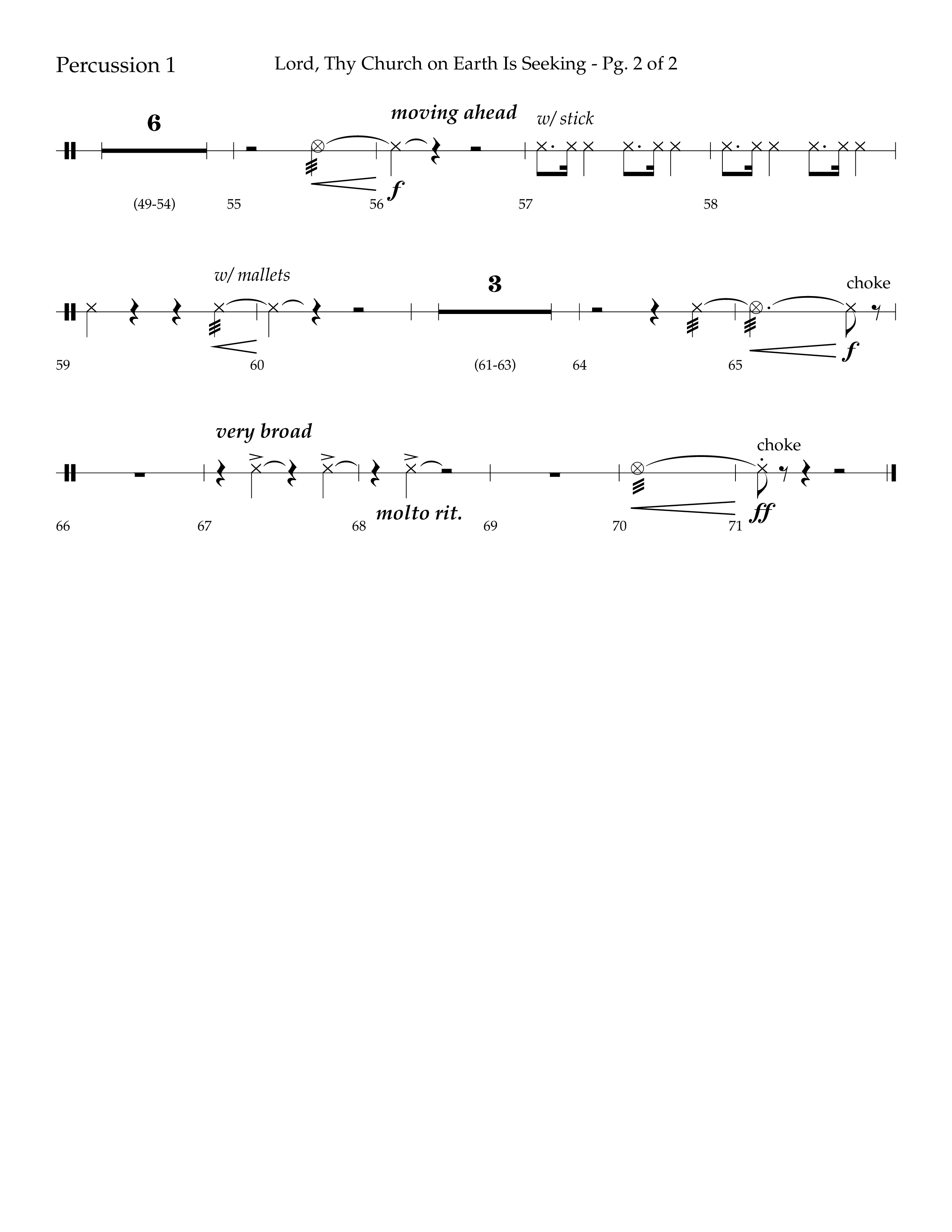 Lord Thy Church On Earth Is Seeking (Choral Anthem SATB) Percussion (Lifeway Choral / Arr. David Hamilton)