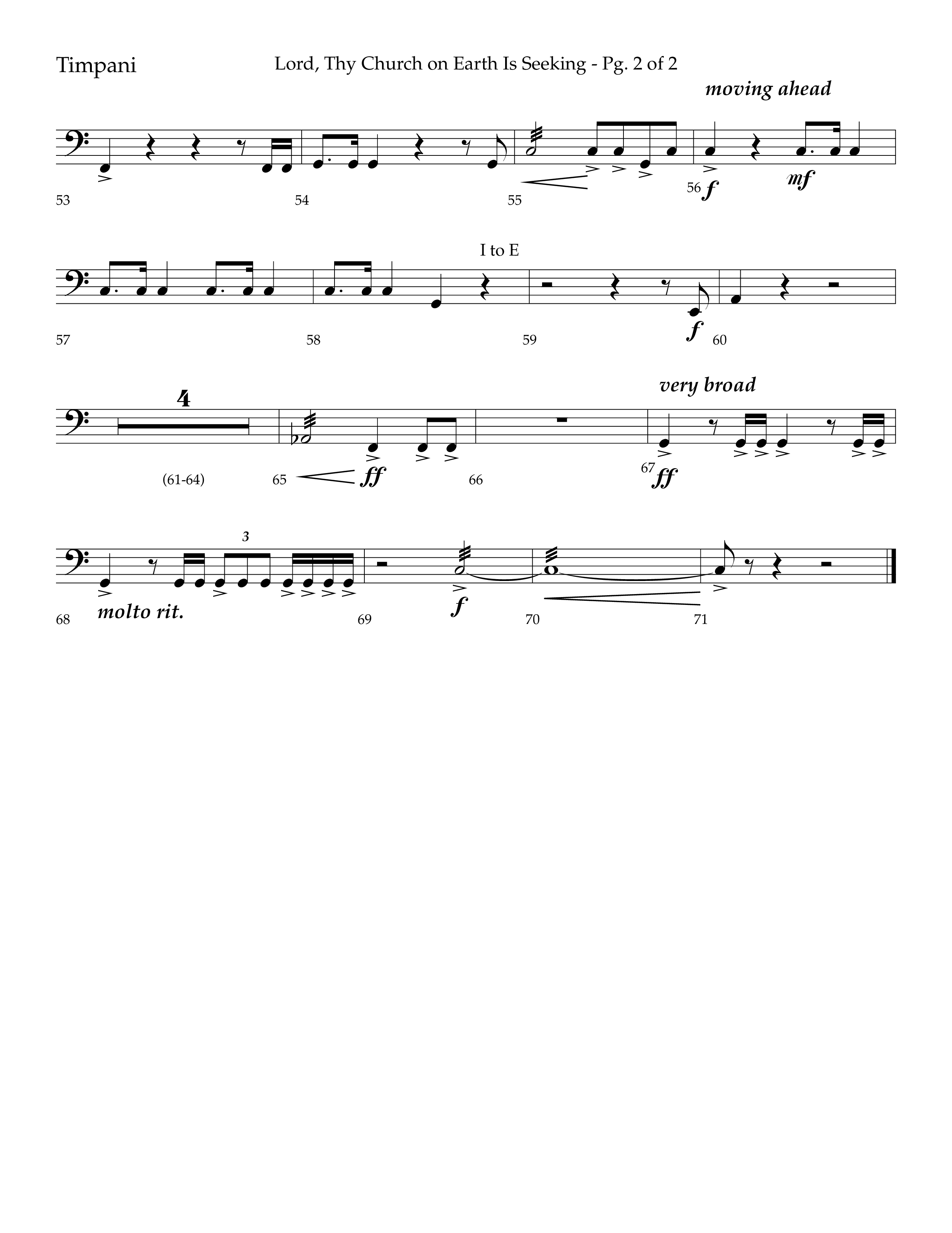 Lord Thy Church On Earth Is Seeking (Choral Anthem SATB) Timpani (Lifeway Choral / Arr. David Hamilton)