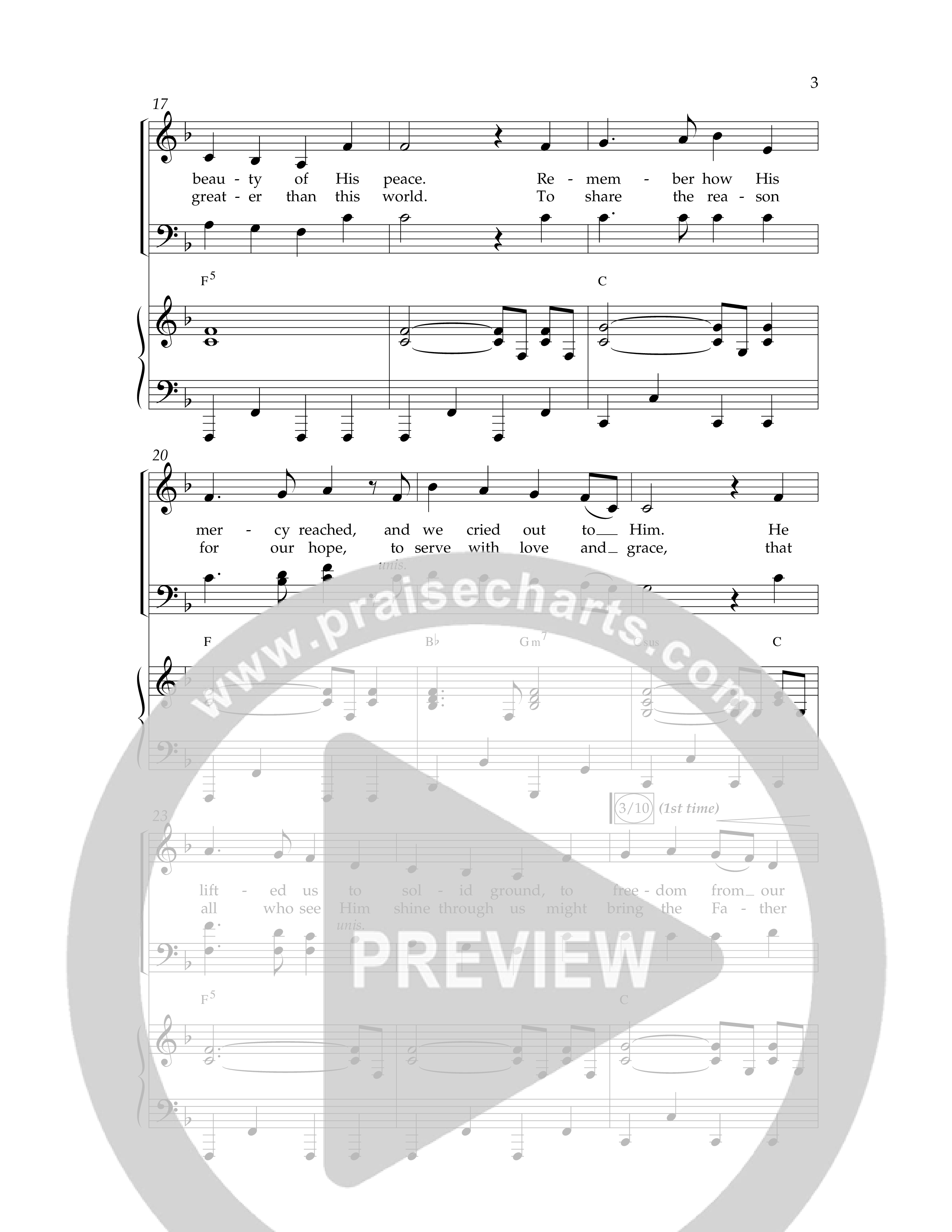 Lift High The Name Of Jesus (Choral Anthem SATB) Anthem (SATB/Piano) (Lifeway Choral / Arr. David Hamilton)
