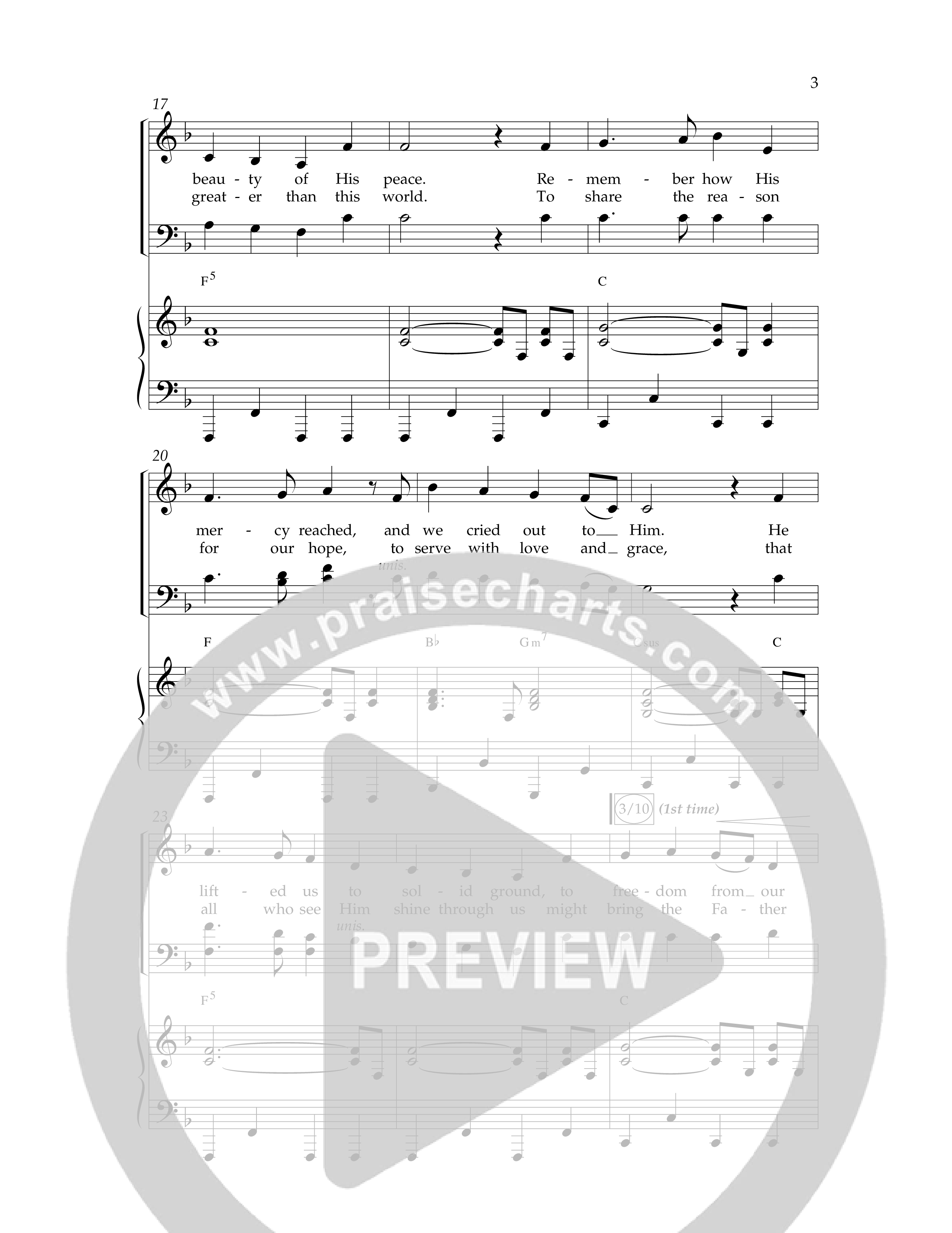 Lift High The Name Of Jesus (Choral Anthem SATB) Anthem (SATB/Piano) (Lifeway Choral / Arr. David Hamilton)