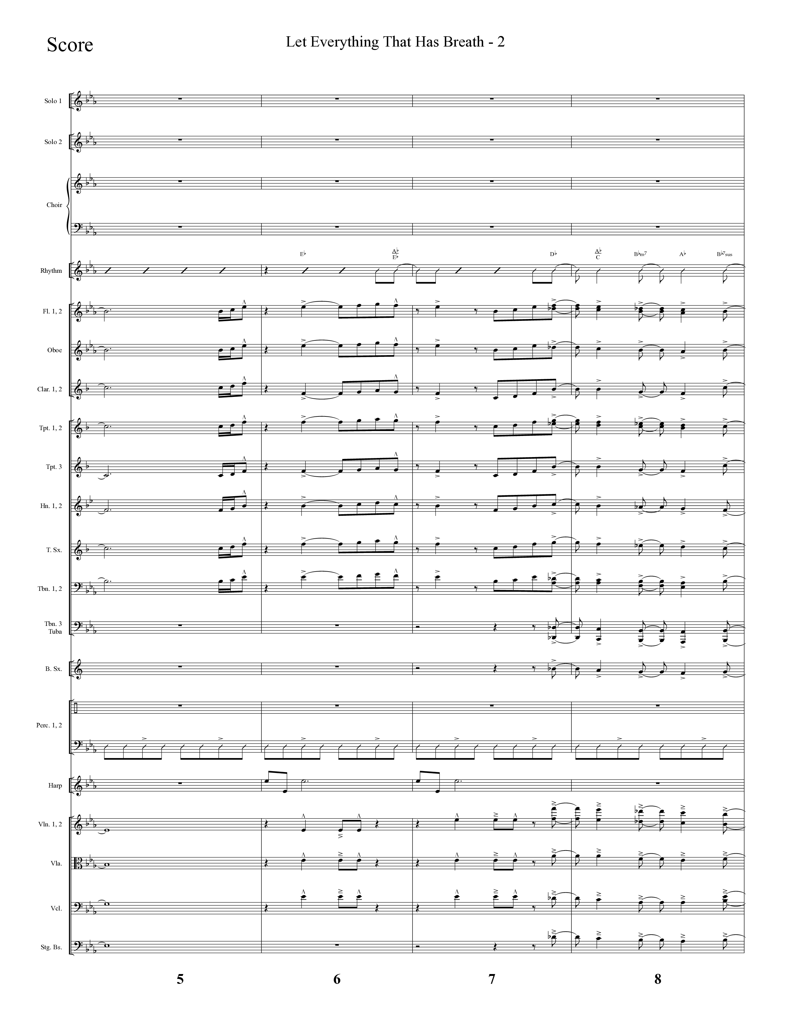 Let Everything That Has Breath (Choral Anthem SATB) Orchestration (Lifeway Choral / Arr. Cliff Duren)