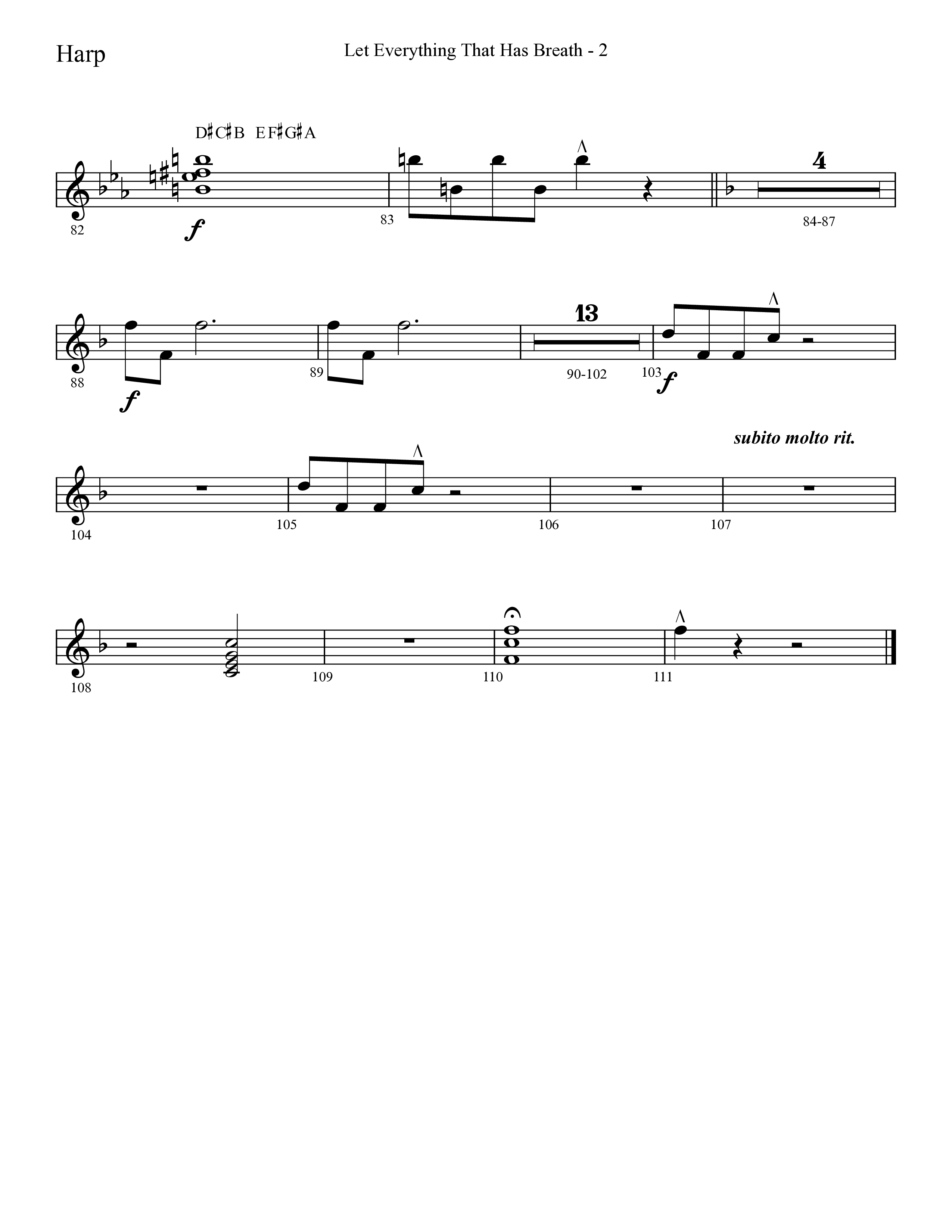 Let Everything That Has Breath (Choral Anthem SATB) Harp (Lifeway Choral / Arr. Cliff Duren)