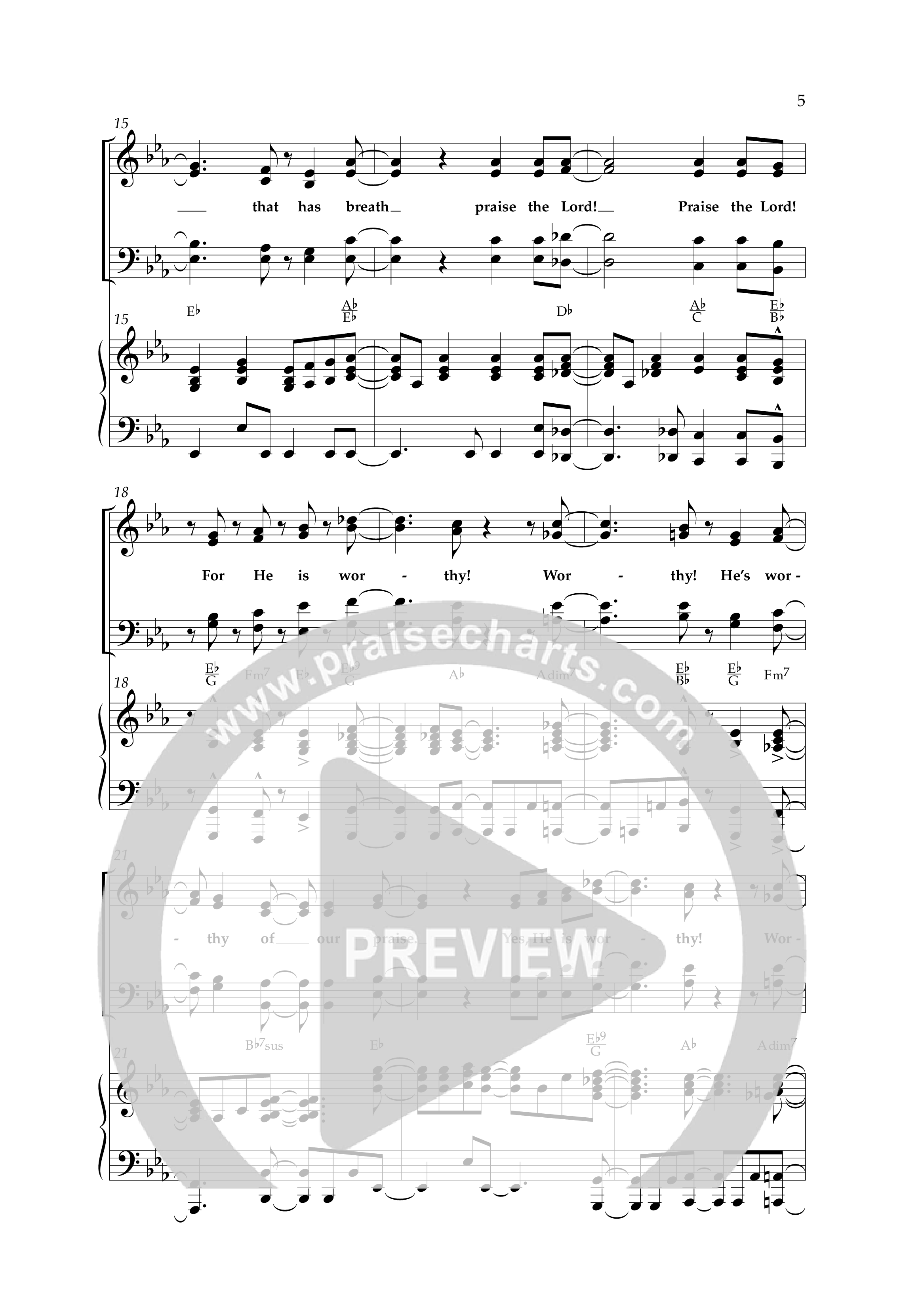 Let Everything That Has Breath (Choral Anthem SATB) Anthem (SATB/Piano) (Lifeway Choral / Arr. Cliff Duren)