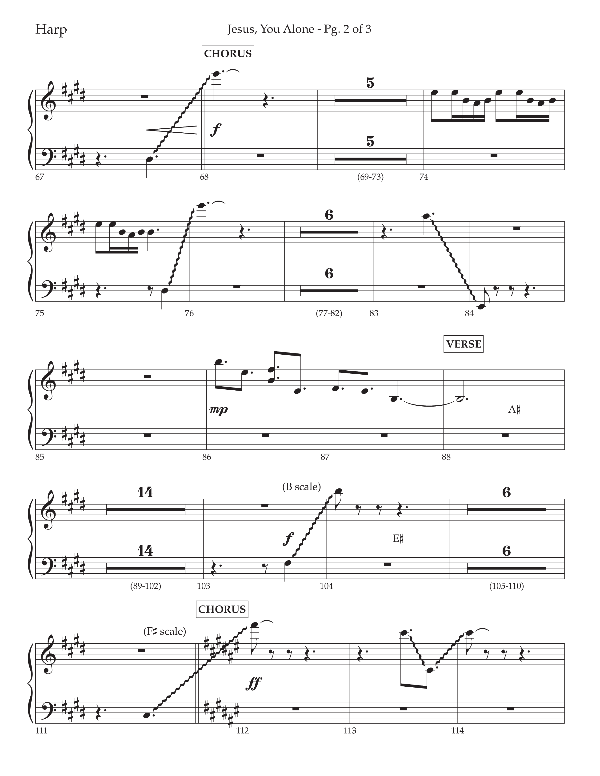 Jesus You Alone (Choral Anthem SATB) Harp (Lifeway Choral / Arr. David Wise / Orch. Bradley Knight)