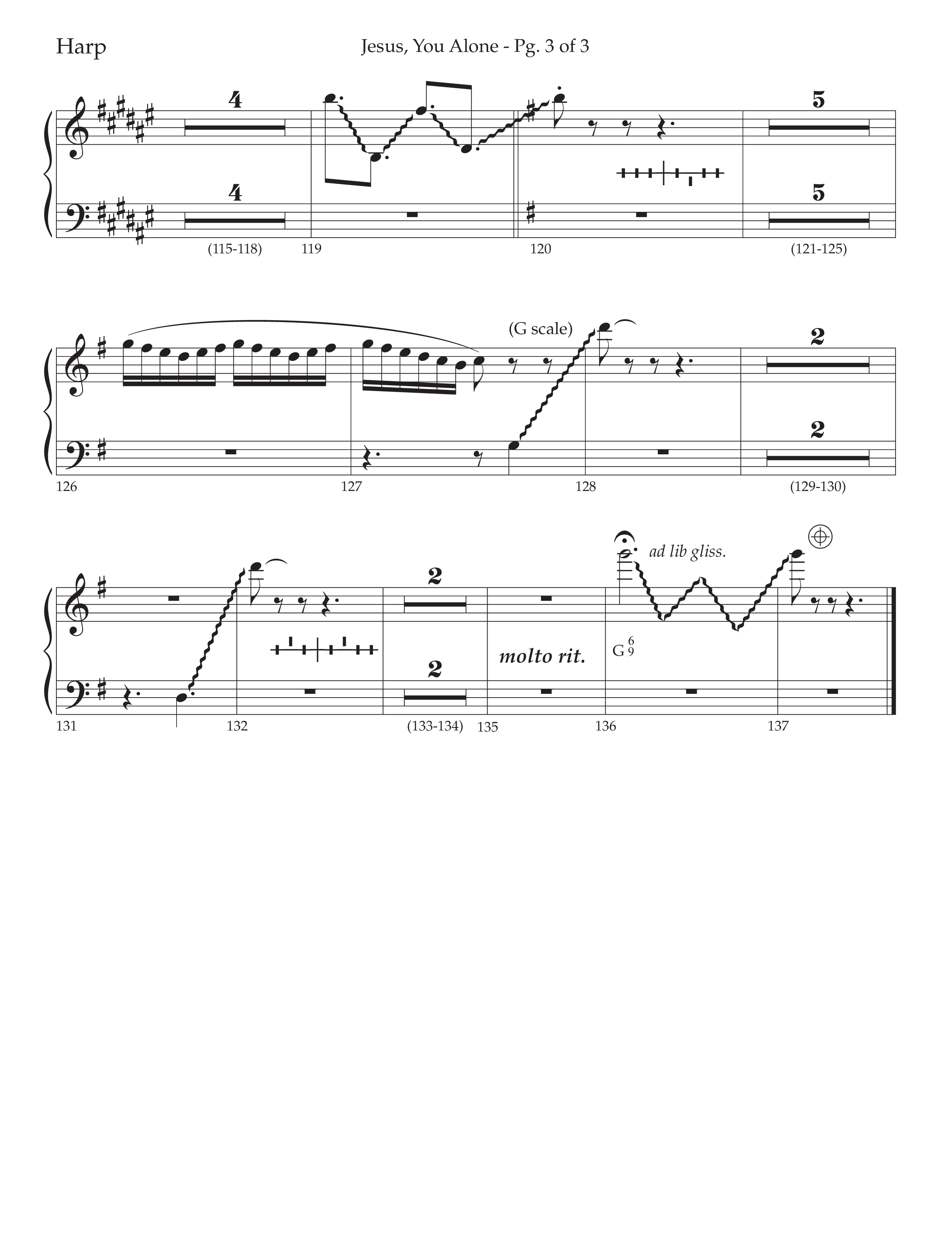 Jesus You Alone (Choral Anthem SATB) Harp (Lifeway Choral / Arr. David Wise / Orch. Bradley Knight)