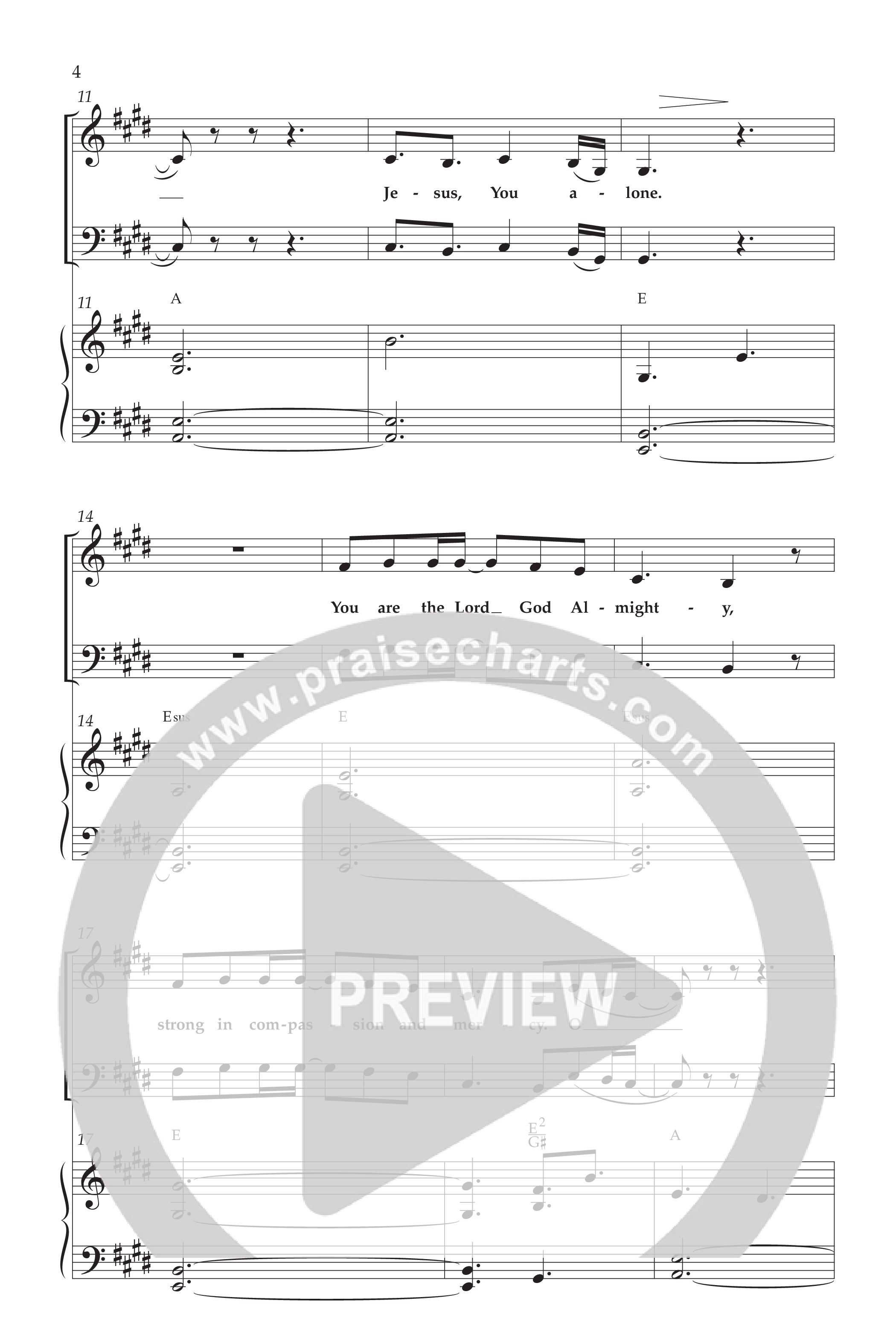 Jesus You Alone (Choral Anthem SATB) Anthem (SATB/Piano) (Lifeway Choral / Arr. David Wise / Orch. Bradley Knight)