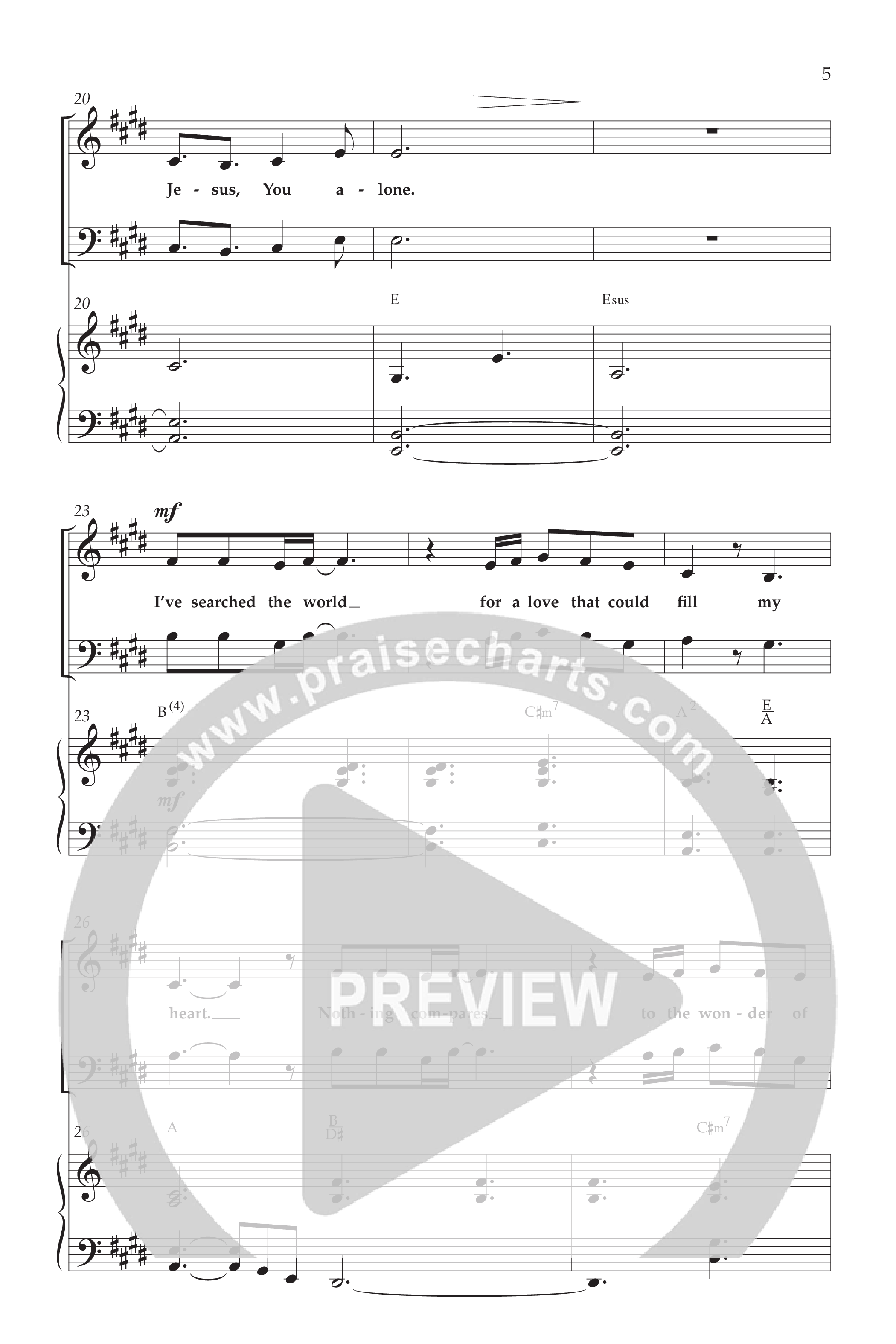 Jesus You Alone (Choral Anthem SATB) Anthem (SATB/Piano) (Lifeway Choral / Arr. David Wise / Orch. Bradley Knight)