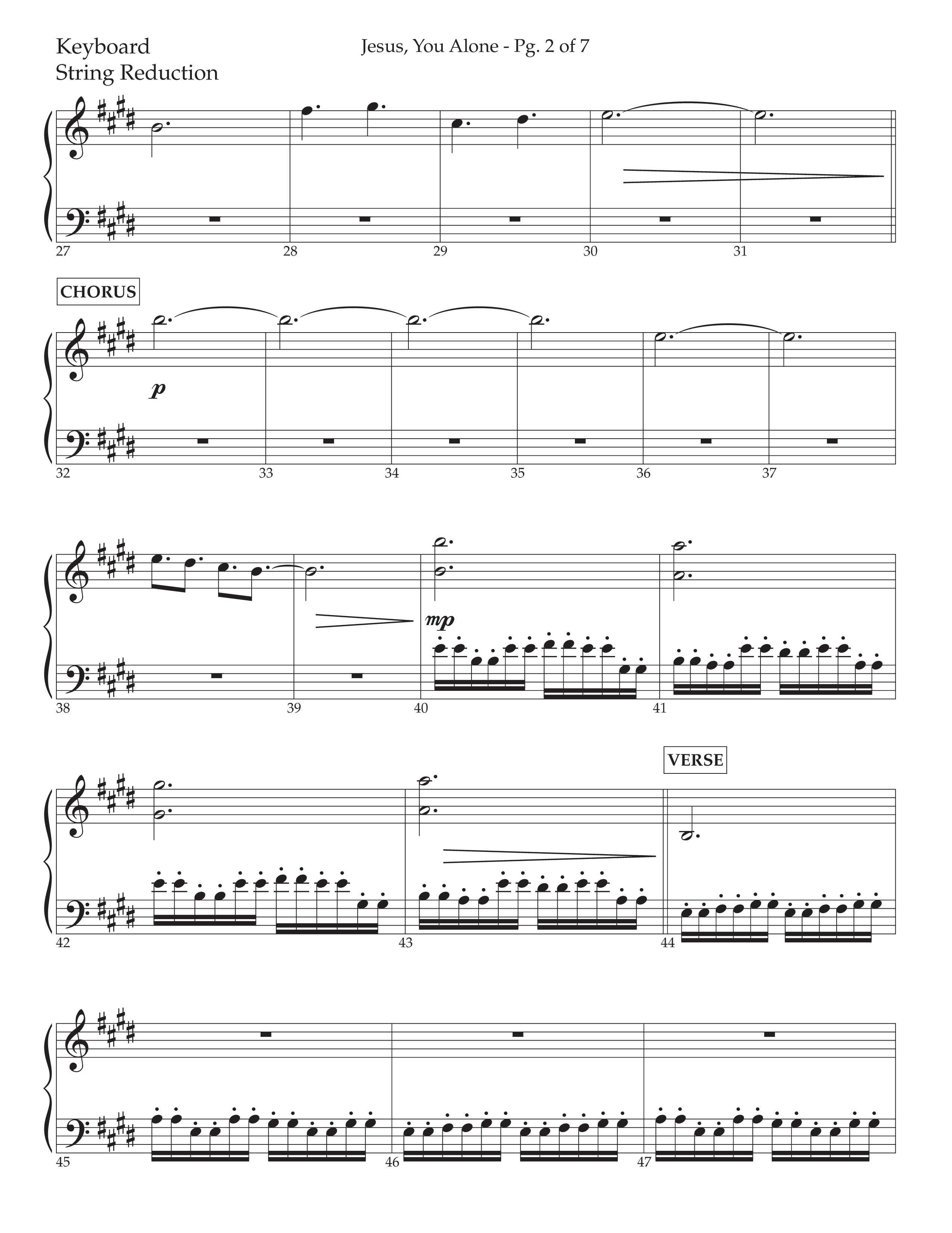 Jesus You Alone (Choral Anthem SATB) String Reduction (Lifeway Choral / Arr. David Wise / Orch. Bradley Knight)