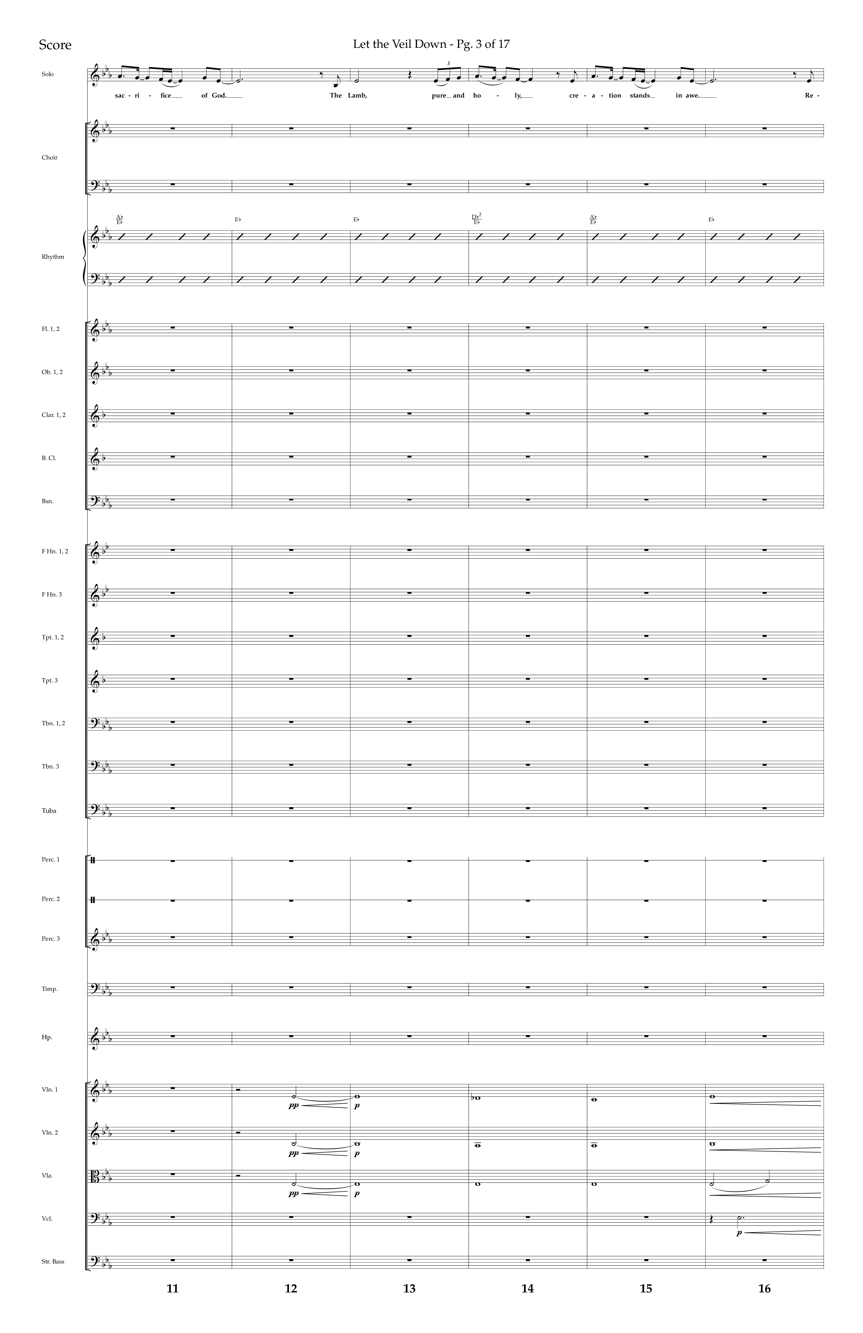 Let The Veil Down with I Exalt Thee (Choral Anthem SATB) Conductor's Score (Lifeway Choral / Arr. Cody McVey)