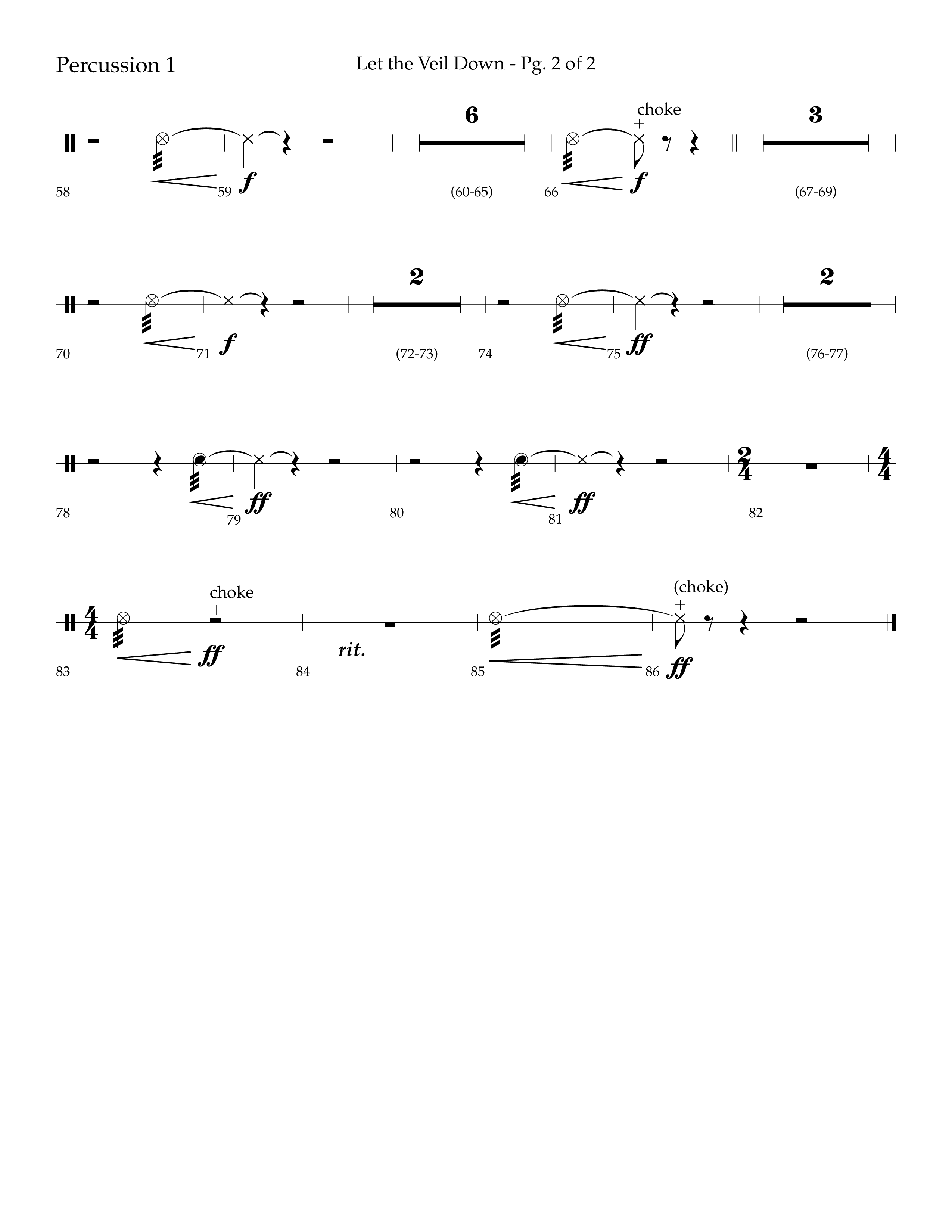Let The Veil Down with I Exalt Thee (Choral Anthem SATB) Percussion (Lifeway Choral / Arr. Cody McVey)