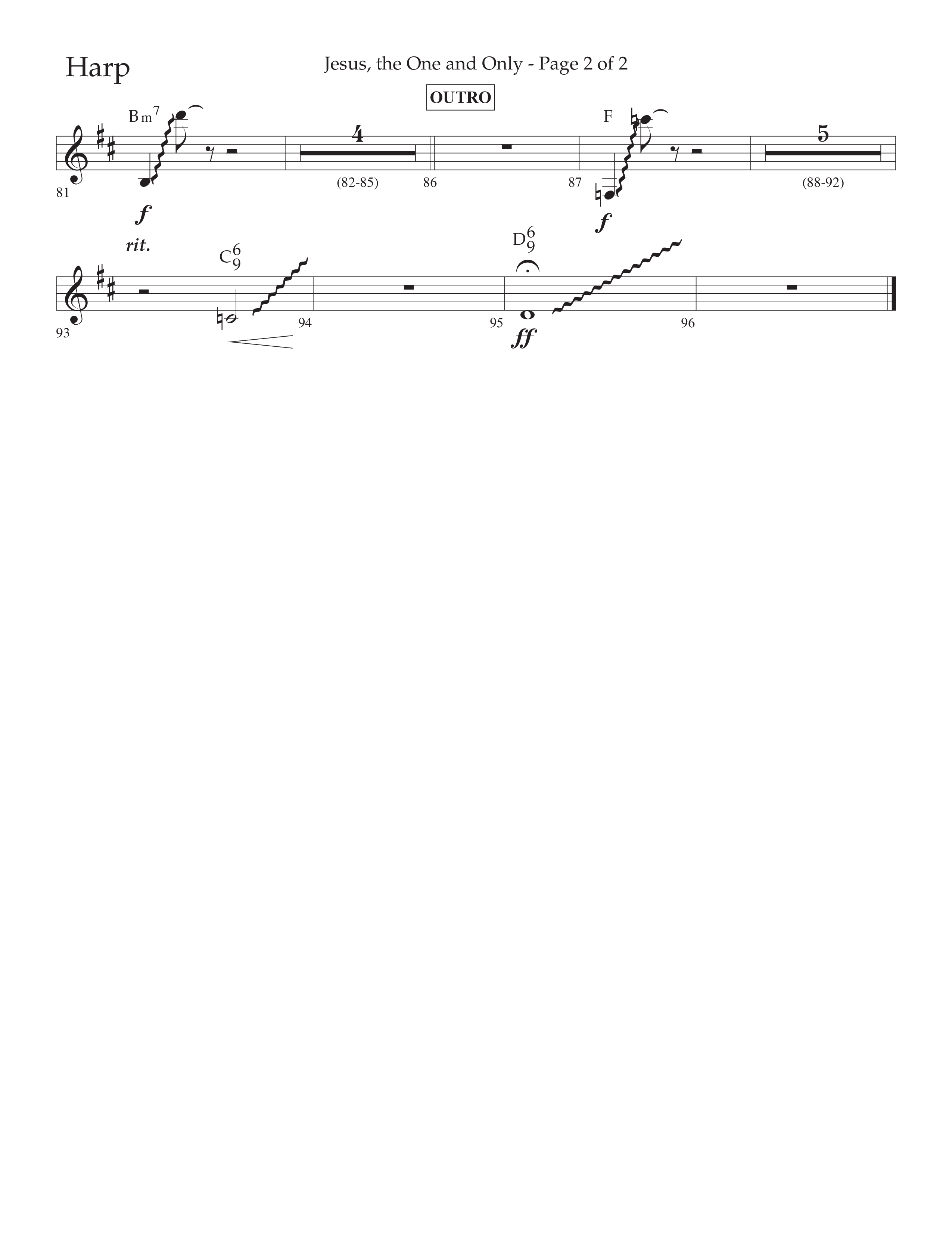 Jesus The One And Only (Choral Anthem SATB) Harp (Lifeway Choral / Arr. John Bolin / Arr. Don Koch / Orch. David Shipps)