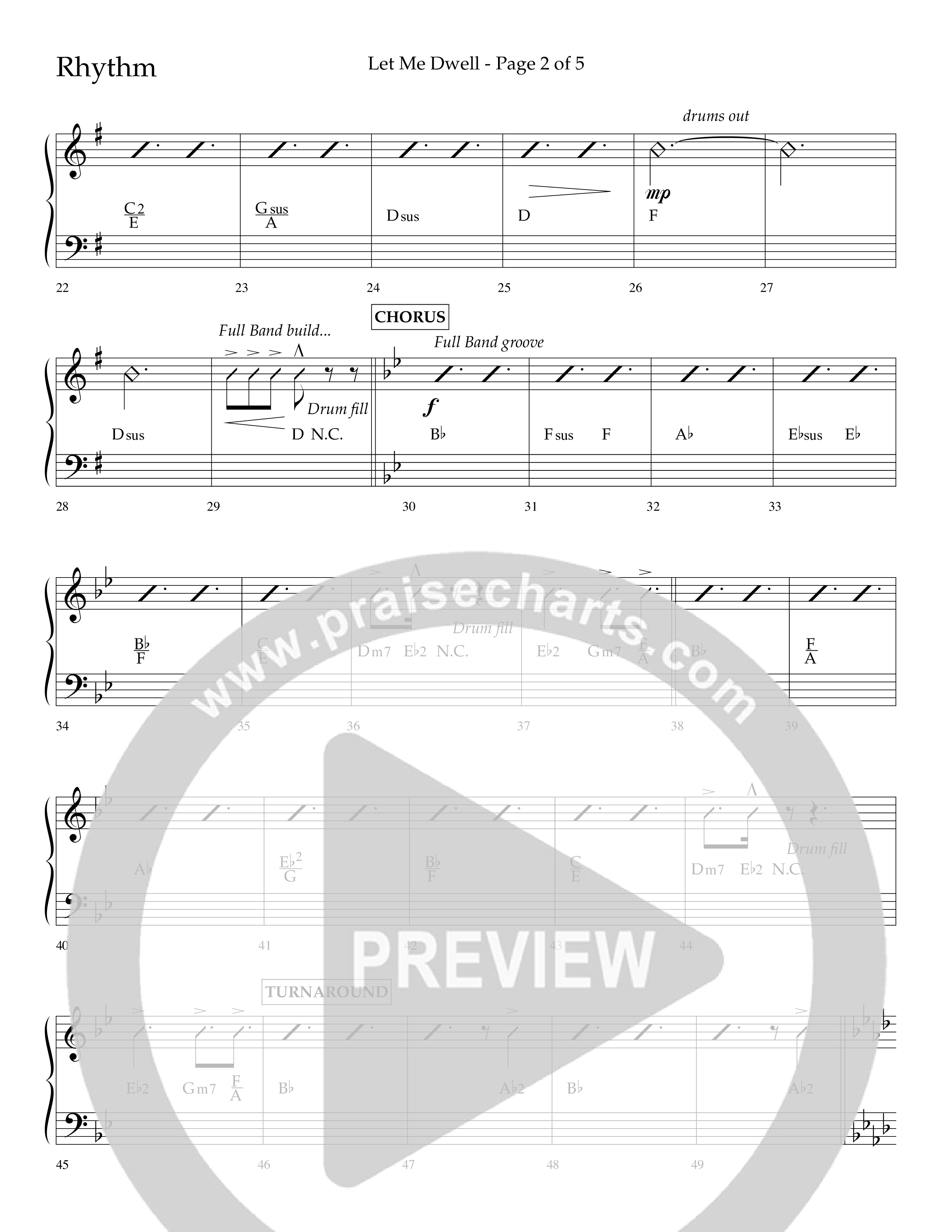 Let Me Dwell (Choral Anthem SATB) Lead Melody & Rhythm (Lifeway Choral / Arr. Cliff Duren)