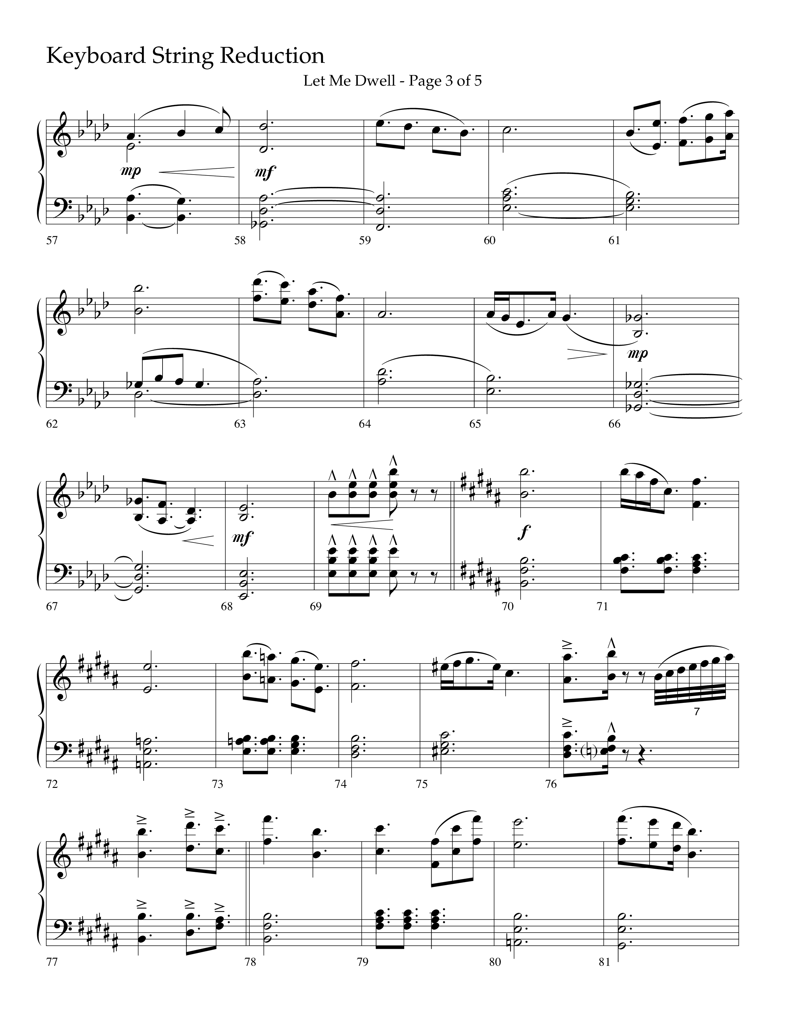 Let Me Dwell (Choral Anthem SATB) String Reduction (Lifeway Choral / Arr. Cliff Duren)