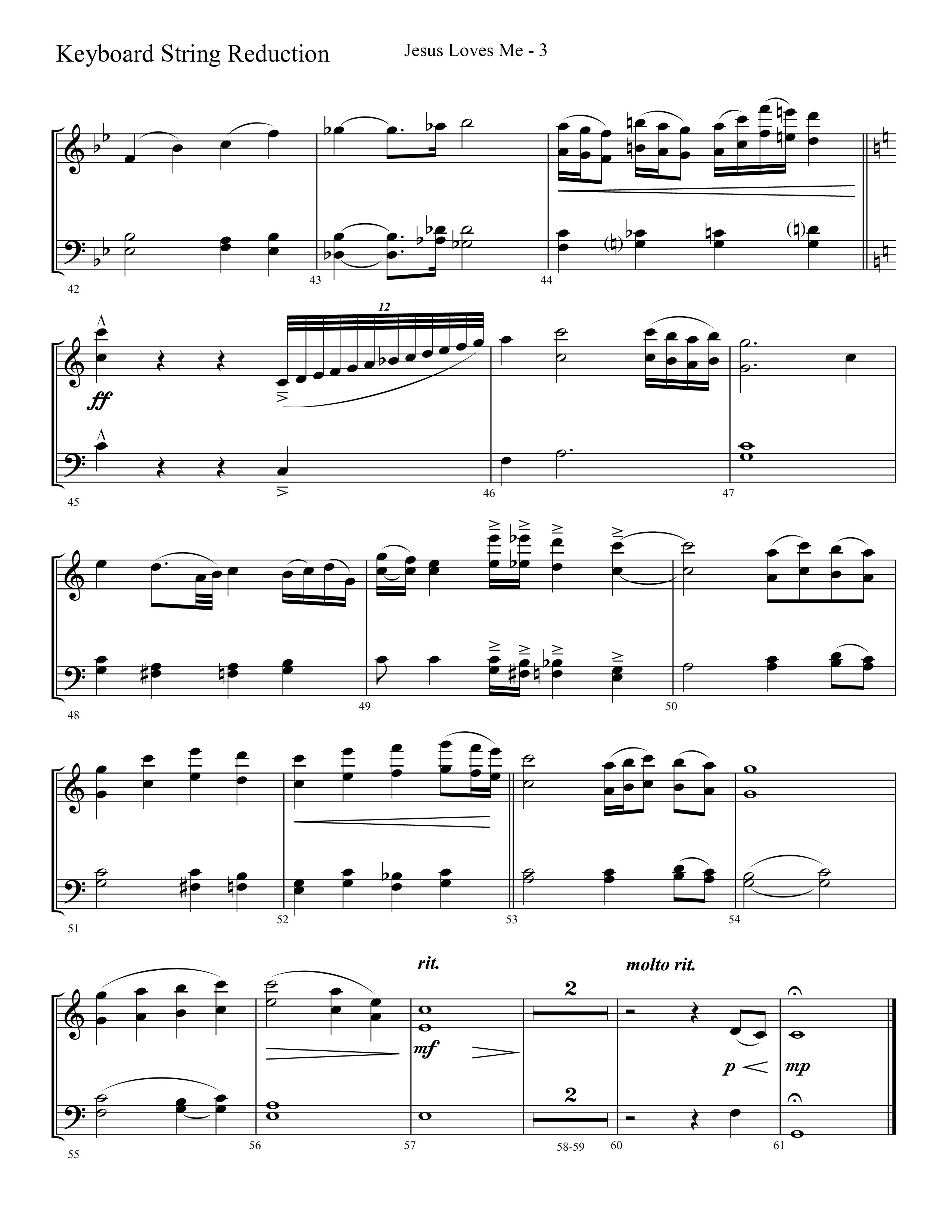 Jesus Loves Me with The Love Of God (Choral Anthem SATB) String Reduction (Lifeway Choral / Arr. Cliff Duren)
