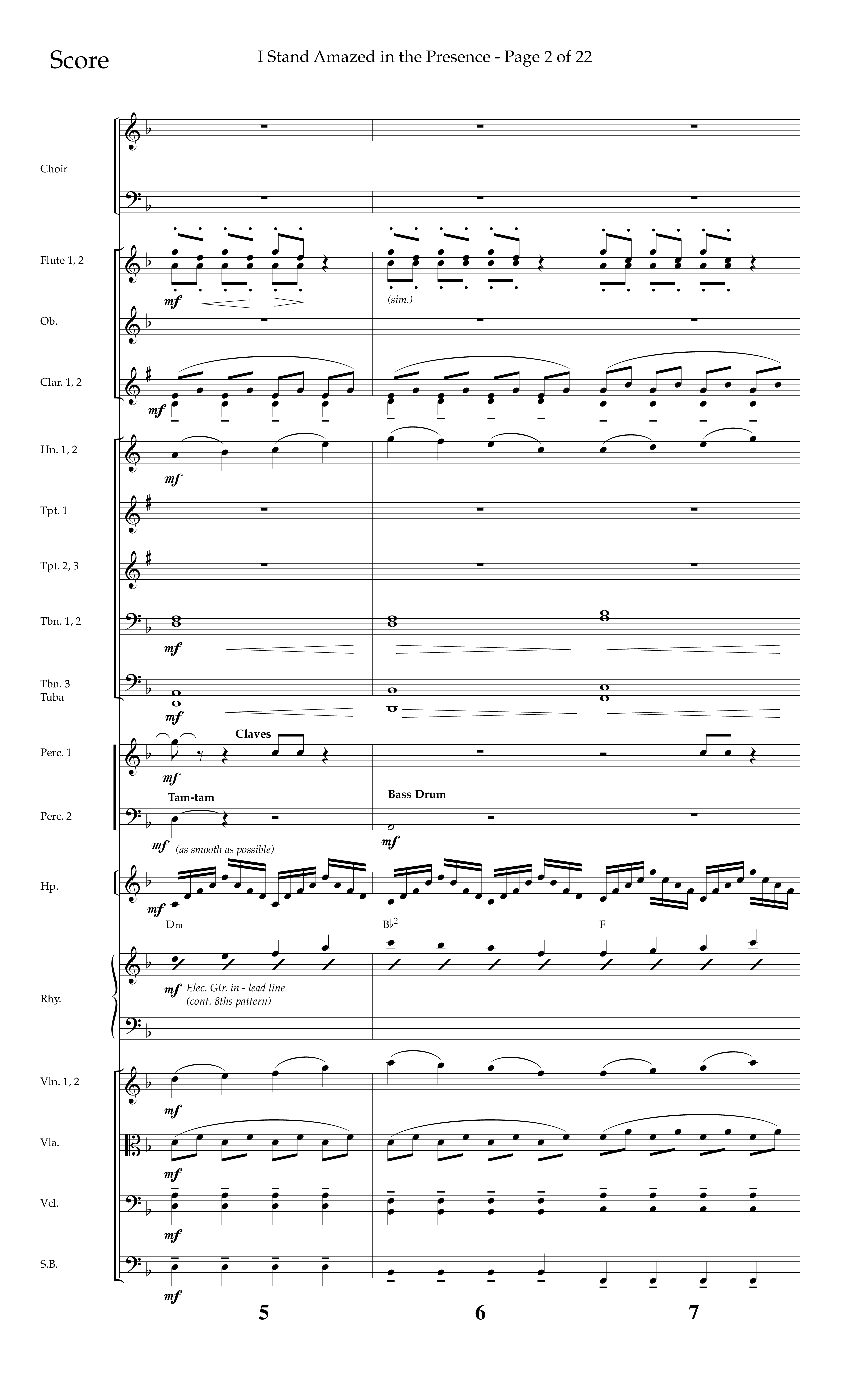 I Stand Amazed in the Presence (Choral Anthem SATB) Orchestration (Lifeway Choral / Arr. David Shipps)