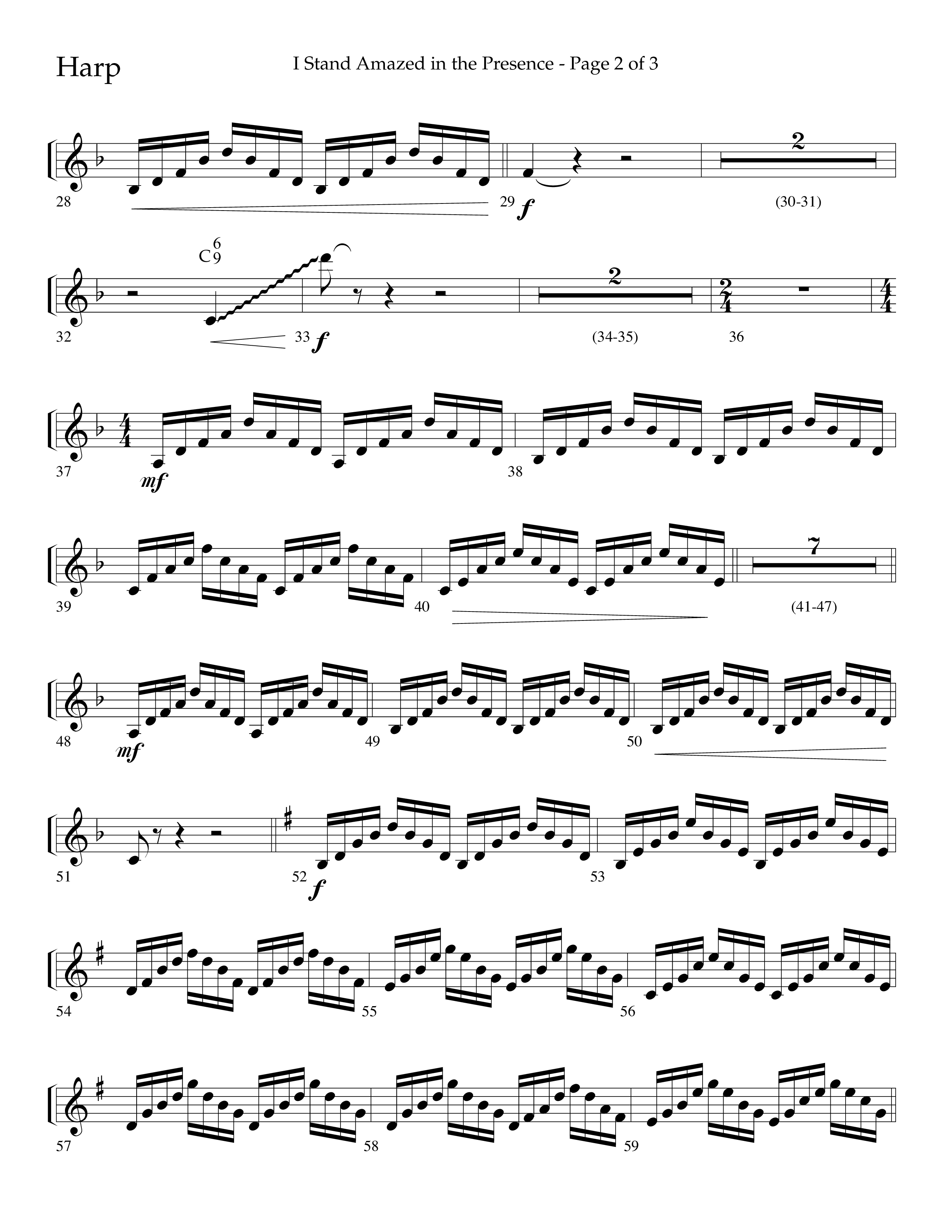 I Stand Amazed in the Presence (Choral Anthem SATB) Harp (Lifeway Choral / Arr. David Shipps)