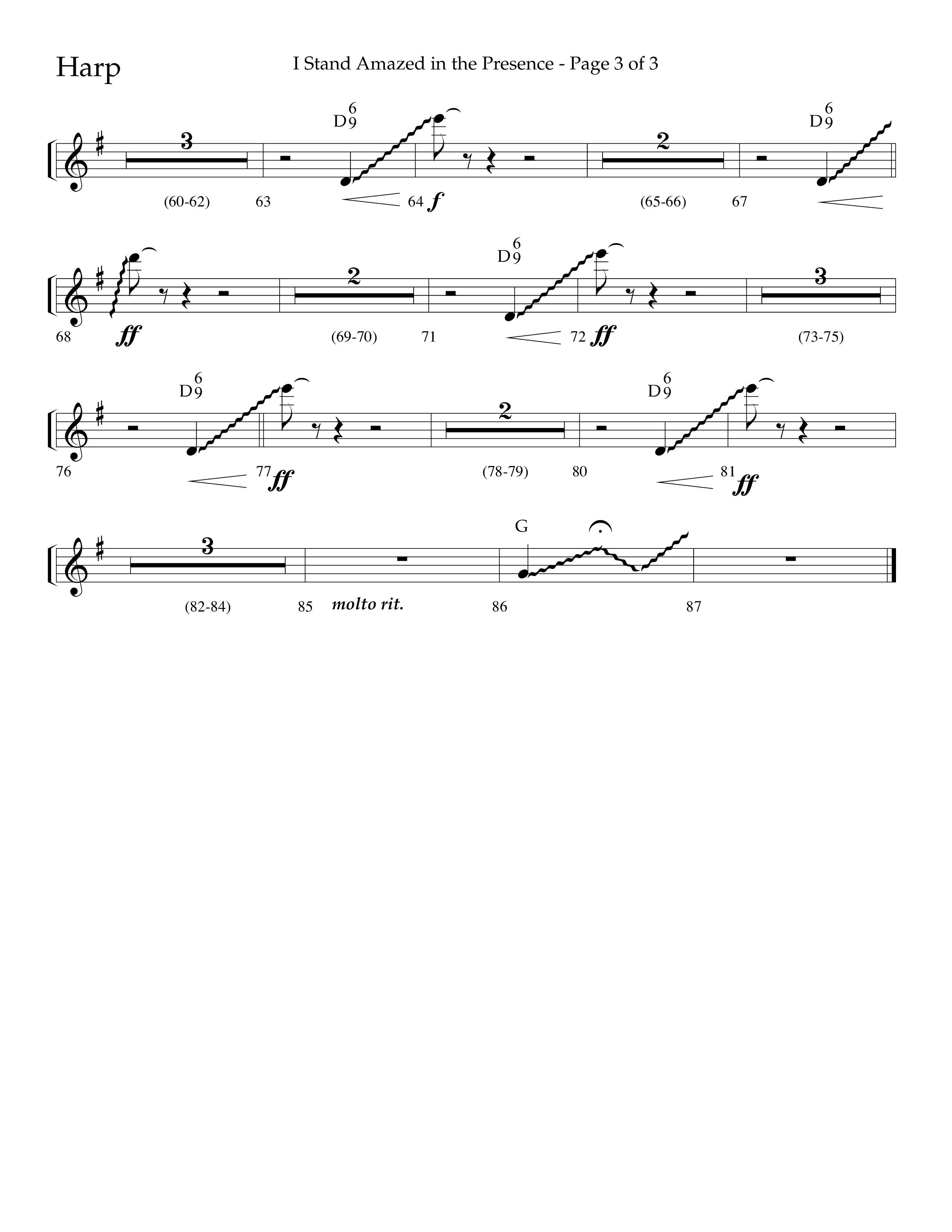 I Stand Amazed in the Presence (Choral Anthem SATB) Harp (Lifeway Choral / Arr. David Shipps)