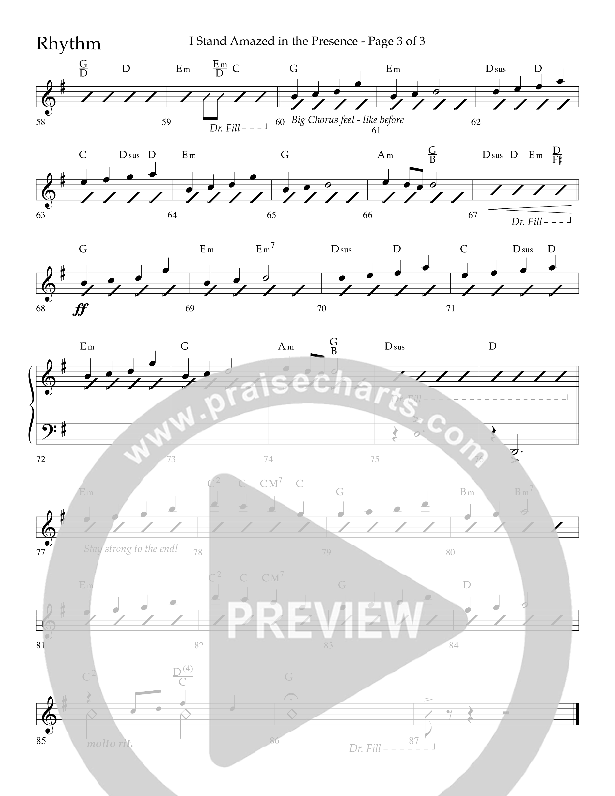 I Stand Amazed in the Presence (Choral Anthem SATB) Lead Melody & Rhythm (Lifeway Choral / Arr. David Shipps)