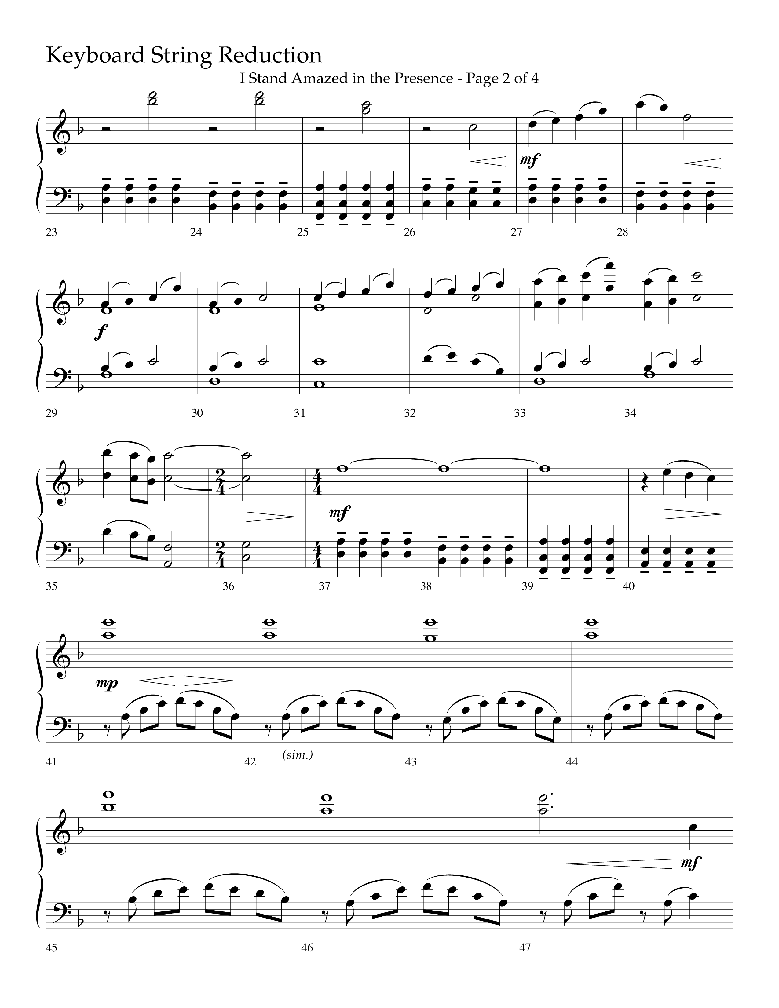 I Stand Amazed in the Presence (Choral Anthem SATB) String Reduction (Lifeway Choral / Arr. David Shipps)