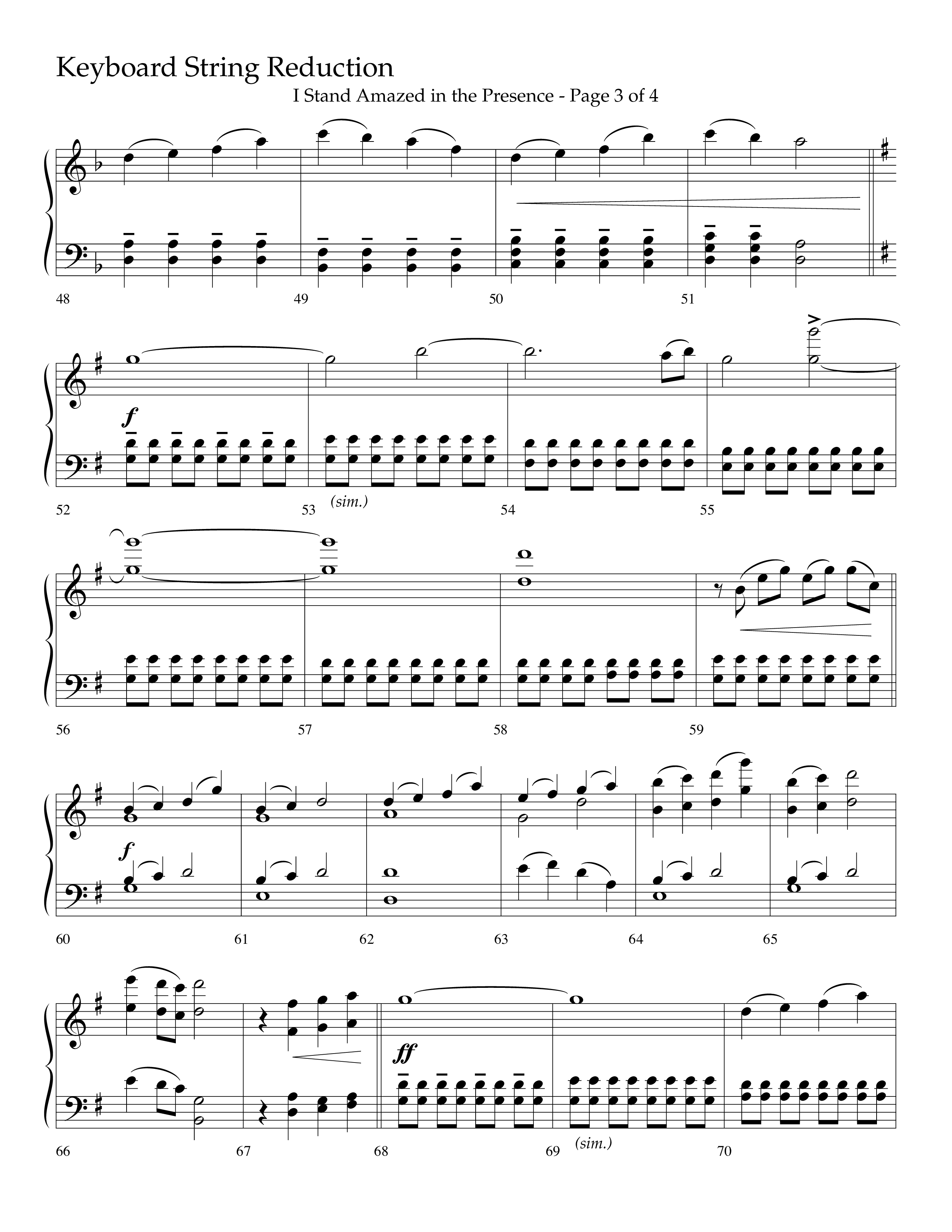 I Stand Amazed in the Presence (Choral Anthem SATB) String Reduction (Lifeway Choral / Arr. David Shipps)