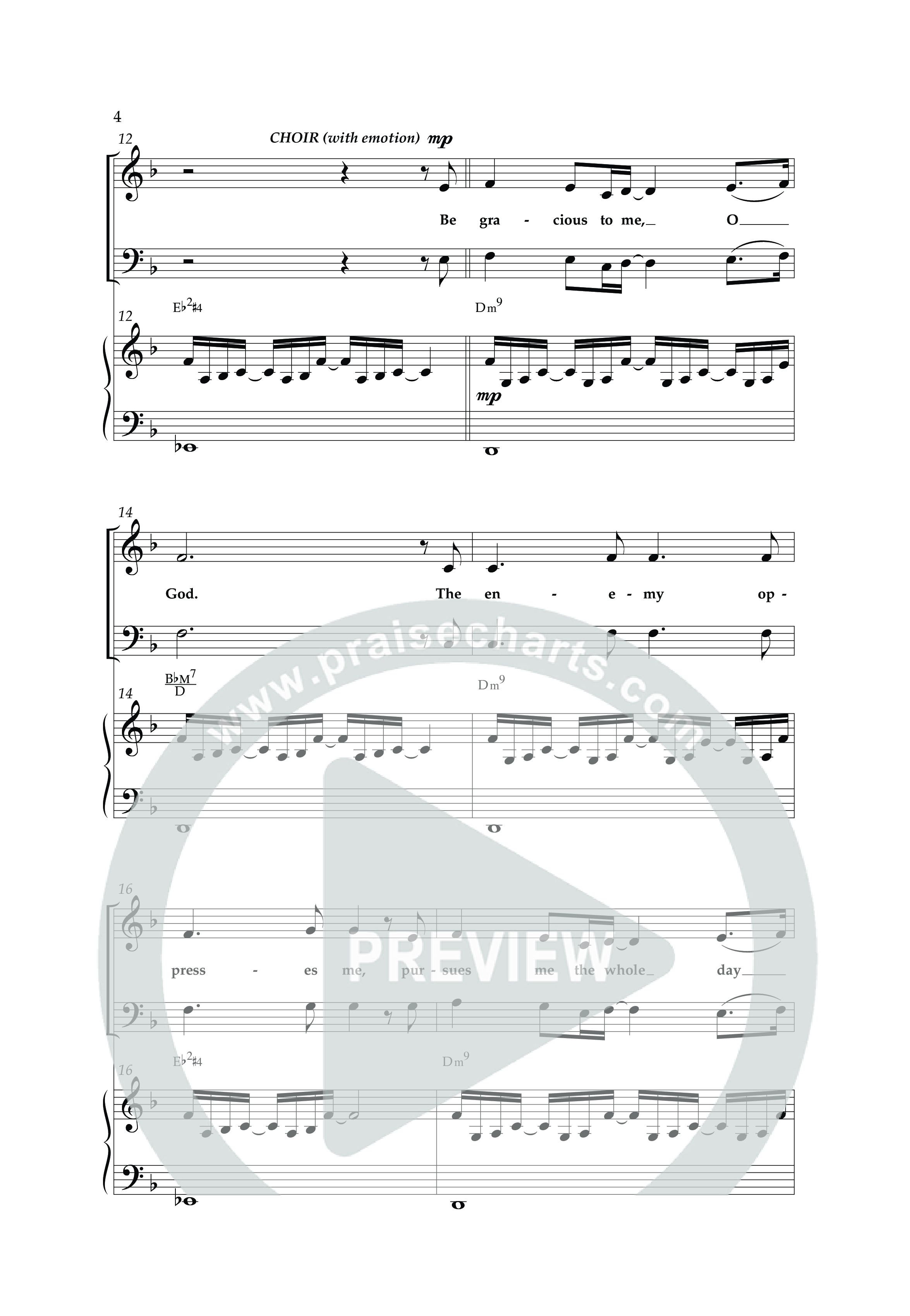 I Shall Not Be Afraid (Choral Anthem SATB) Anthem (SATB/Piano) (Lifeway Choral / Arr. Cliff Duren)