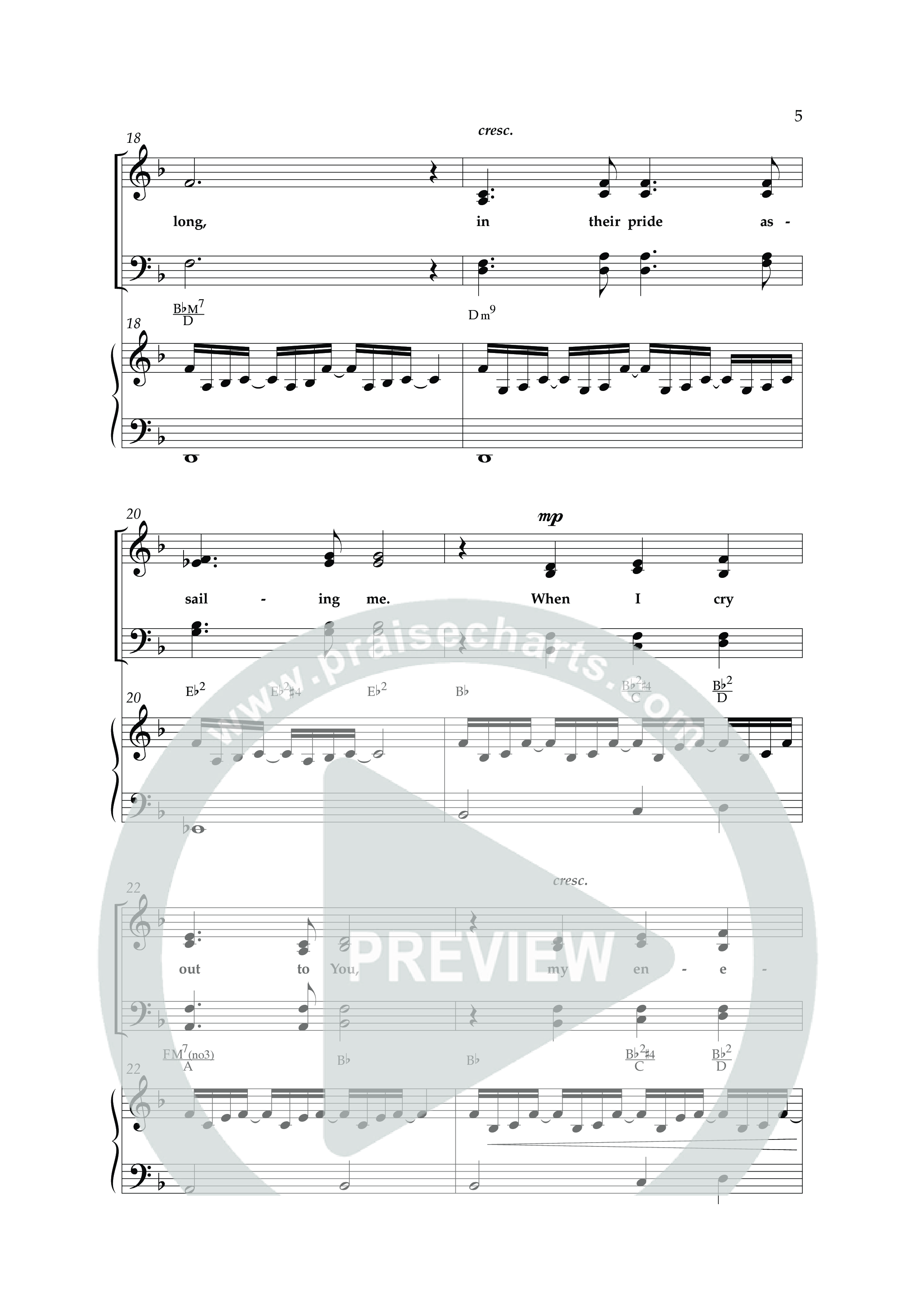 I Shall Not Be Afraid (Choral Anthem SATB) Anthem (SATB/Piano) (Lifeway Choral / Arr. Cliff Duren)