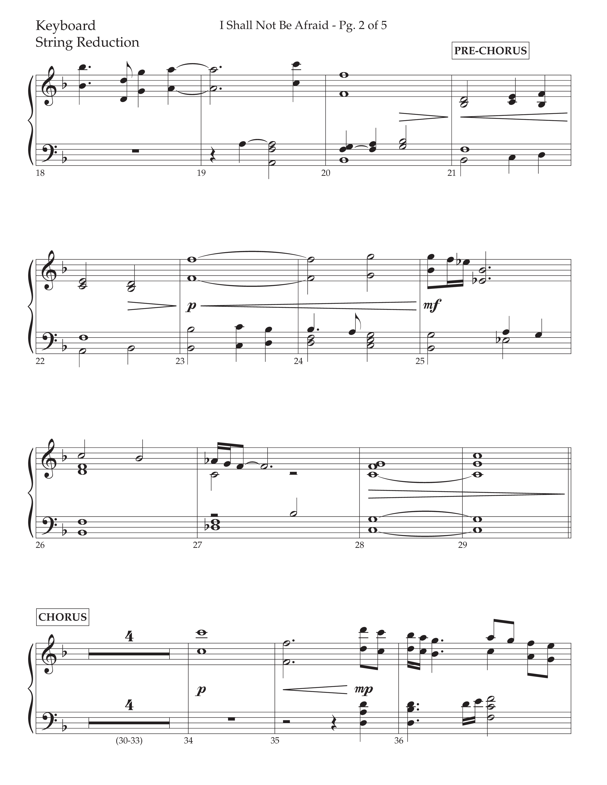 I Shall Not Be Afraid (Choral Anthem SATB) String Reduction (Lifeway Choral / Arr. Cliff Duren)
