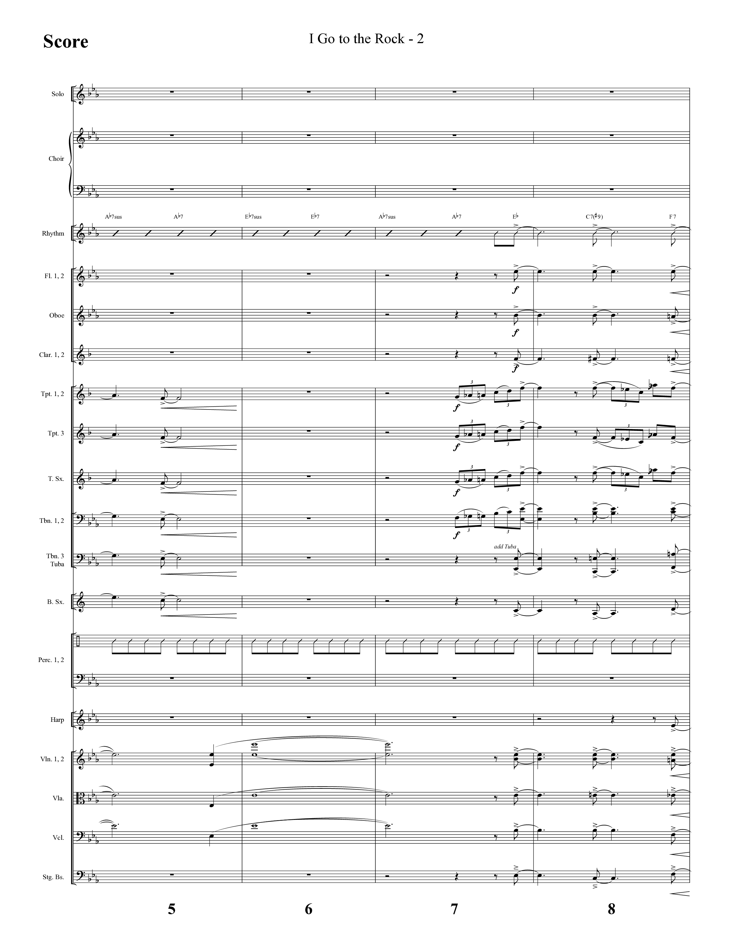 I Go To The Rock (Choral Anthem SATB) Orchestration (Lifeway Choral / Arr. Cliff Duren)