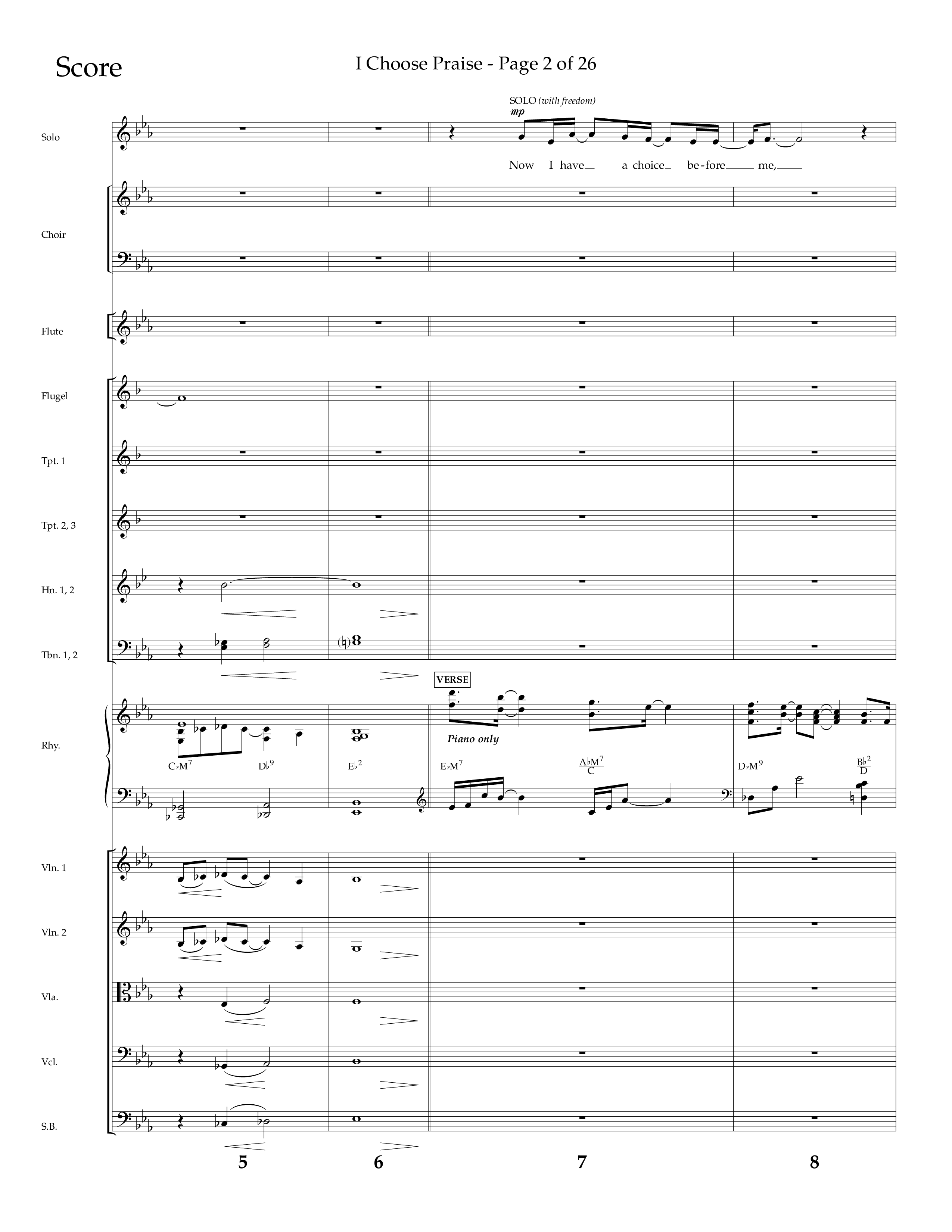 I Choose Praise (Choral Anthem SATB) Conductor's Score (Lifeway Choral / Arr. Jim Hammerly)