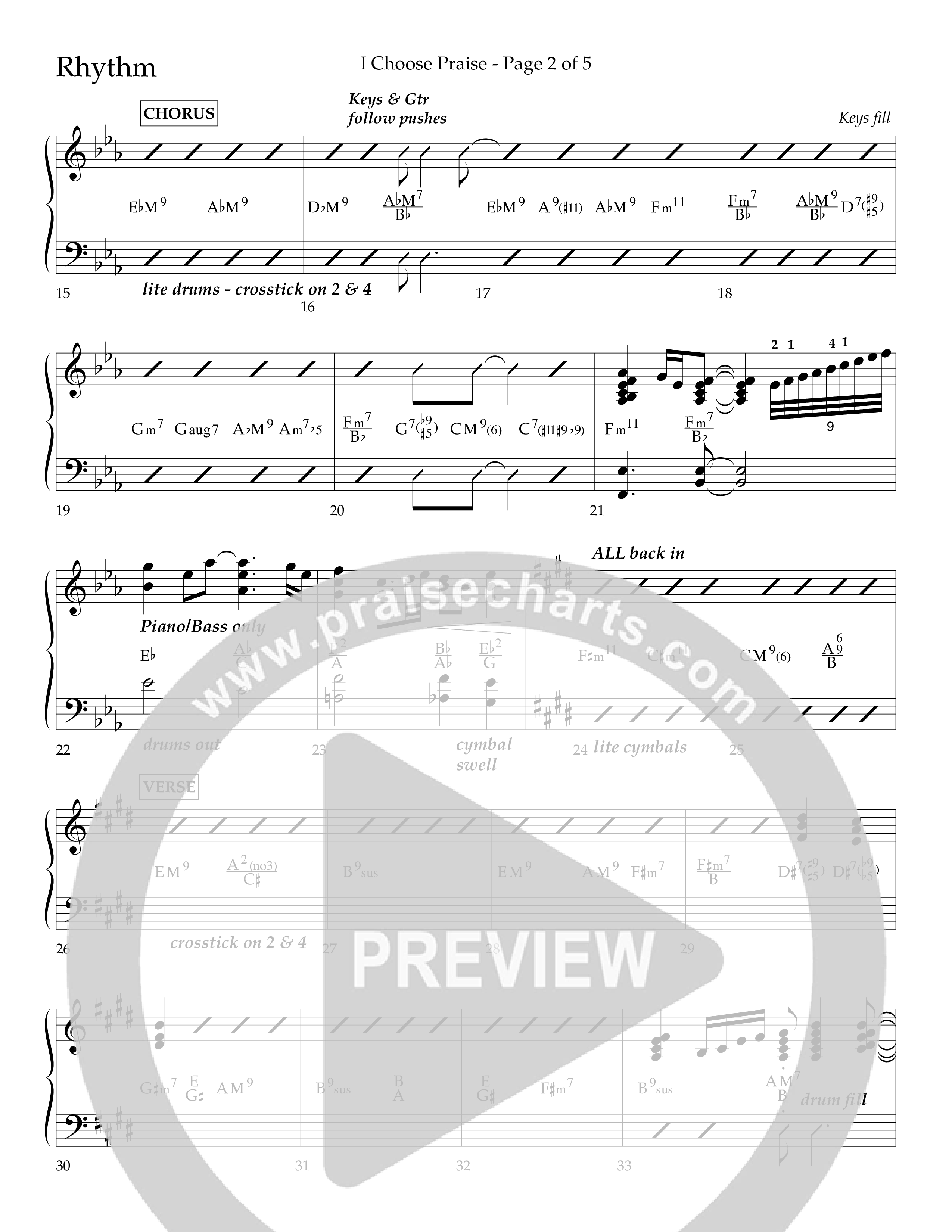 I Choose Praise (Choral Anthem SATB) Lead Melody & Rhythm (Lifeway Choral / Arr. Jim Hammerly)