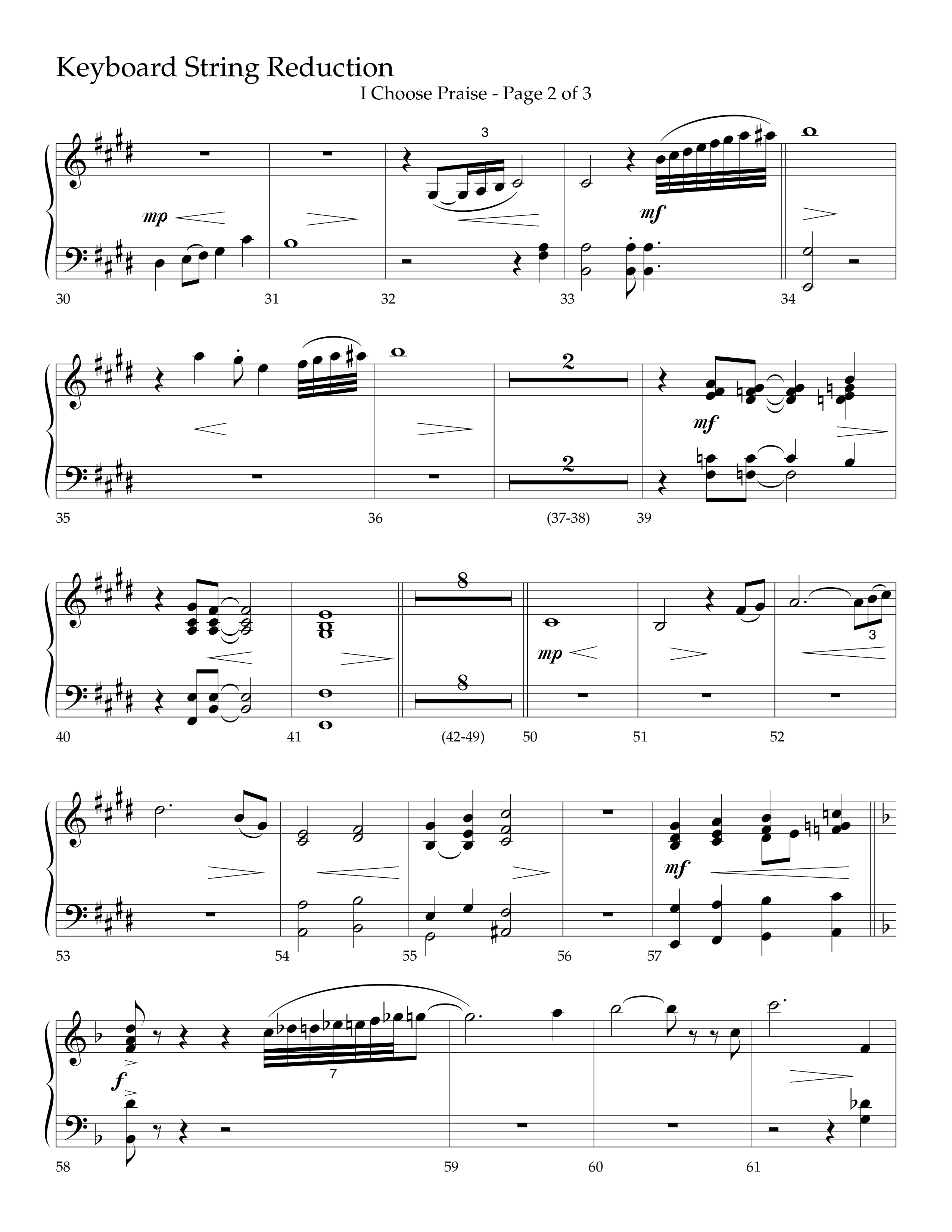 I Choose Praise (Choral Anthem SATB) String Reduction (Lifeway Choral / Arr. Jim Hammerly)