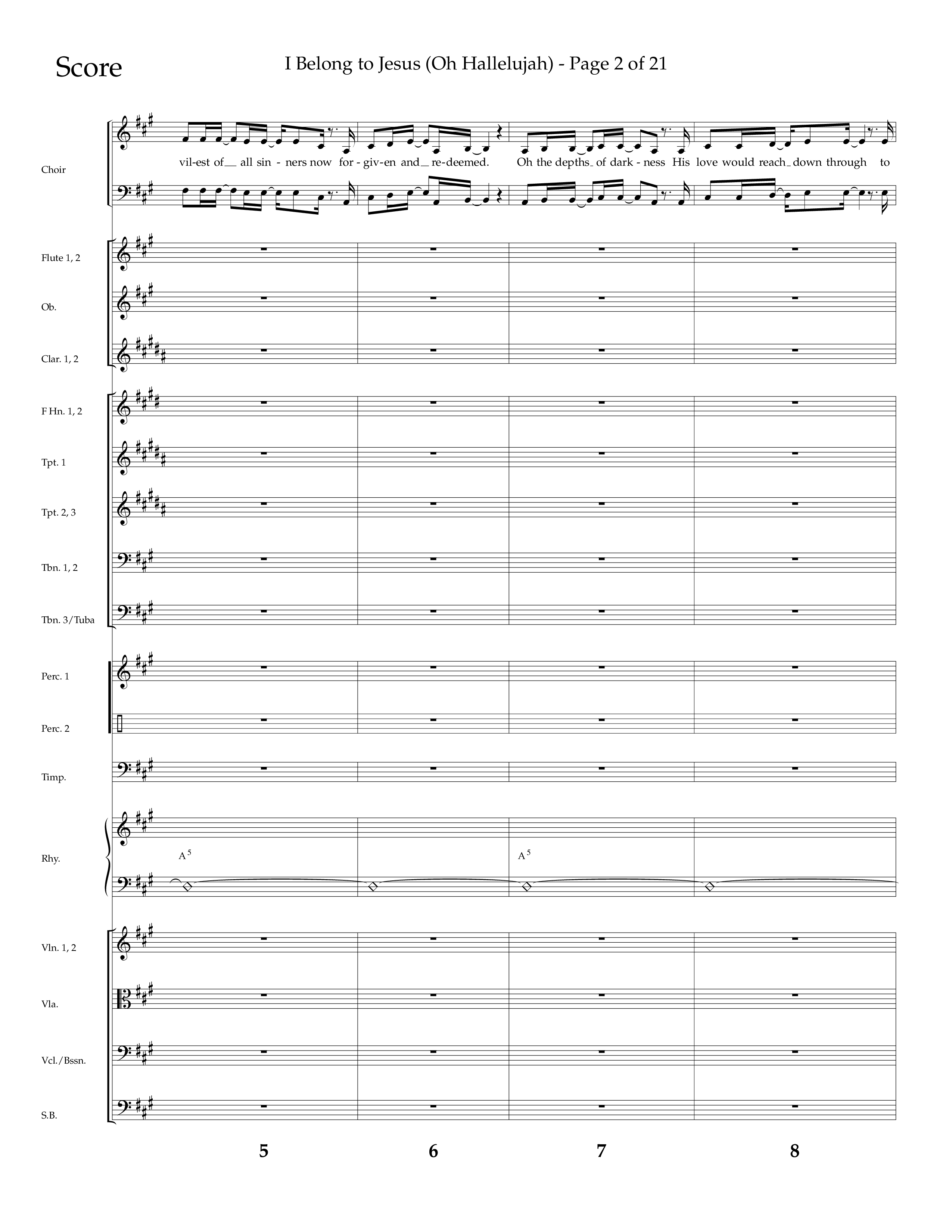 I Belong To Jesus (Hallelujah) (Choral Anthem SATB) Conductor's Score (Lifeway Choral / Arr. Luke Gambill / Orch. Josh Stewart)