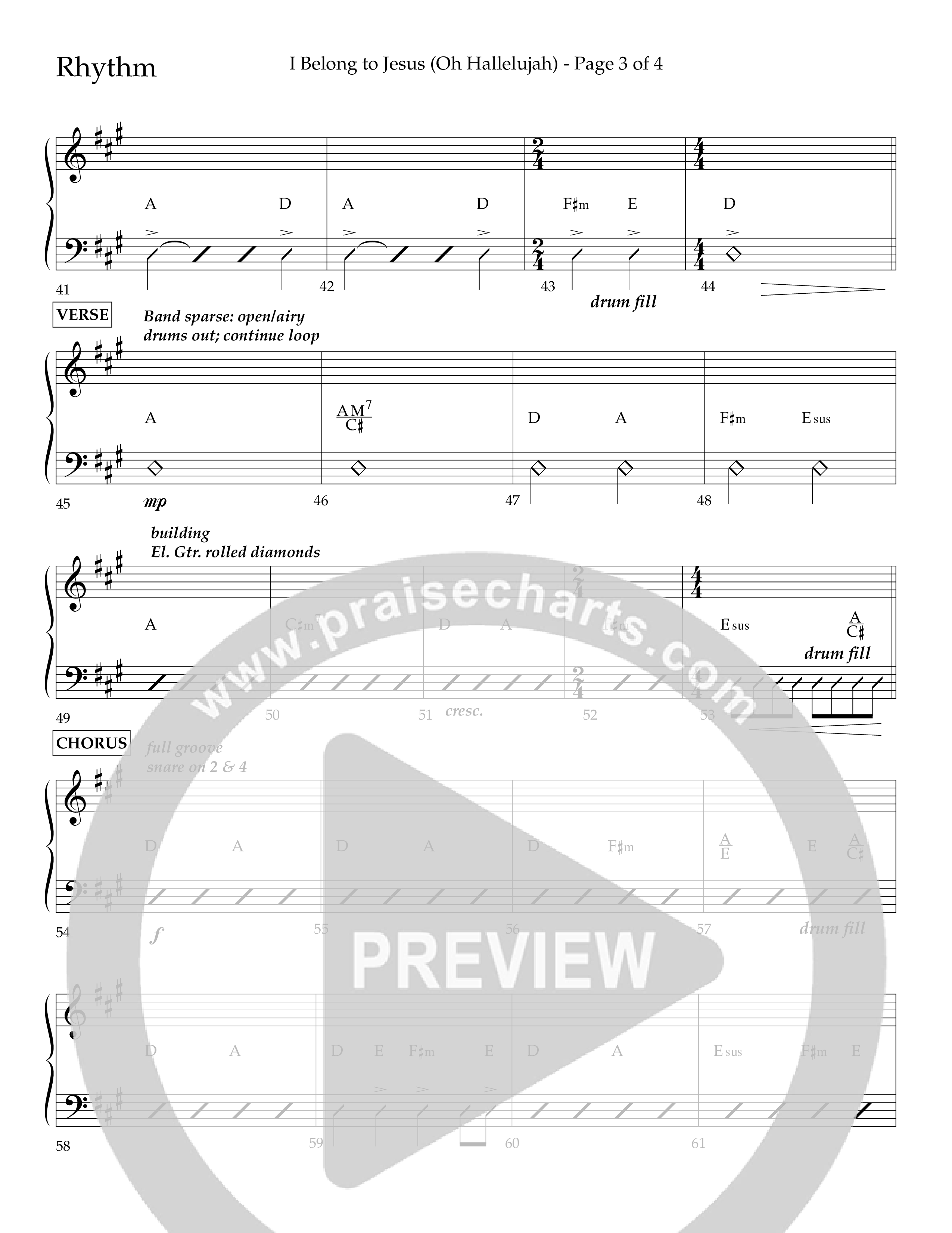 I Belong To Jesus (Oh Hallelujah) (Choral Anthem SATB) Lead Melody & Rhythm (Lifeway Choral / Arr. Luke Gambill / Orch. Josh Stewart)