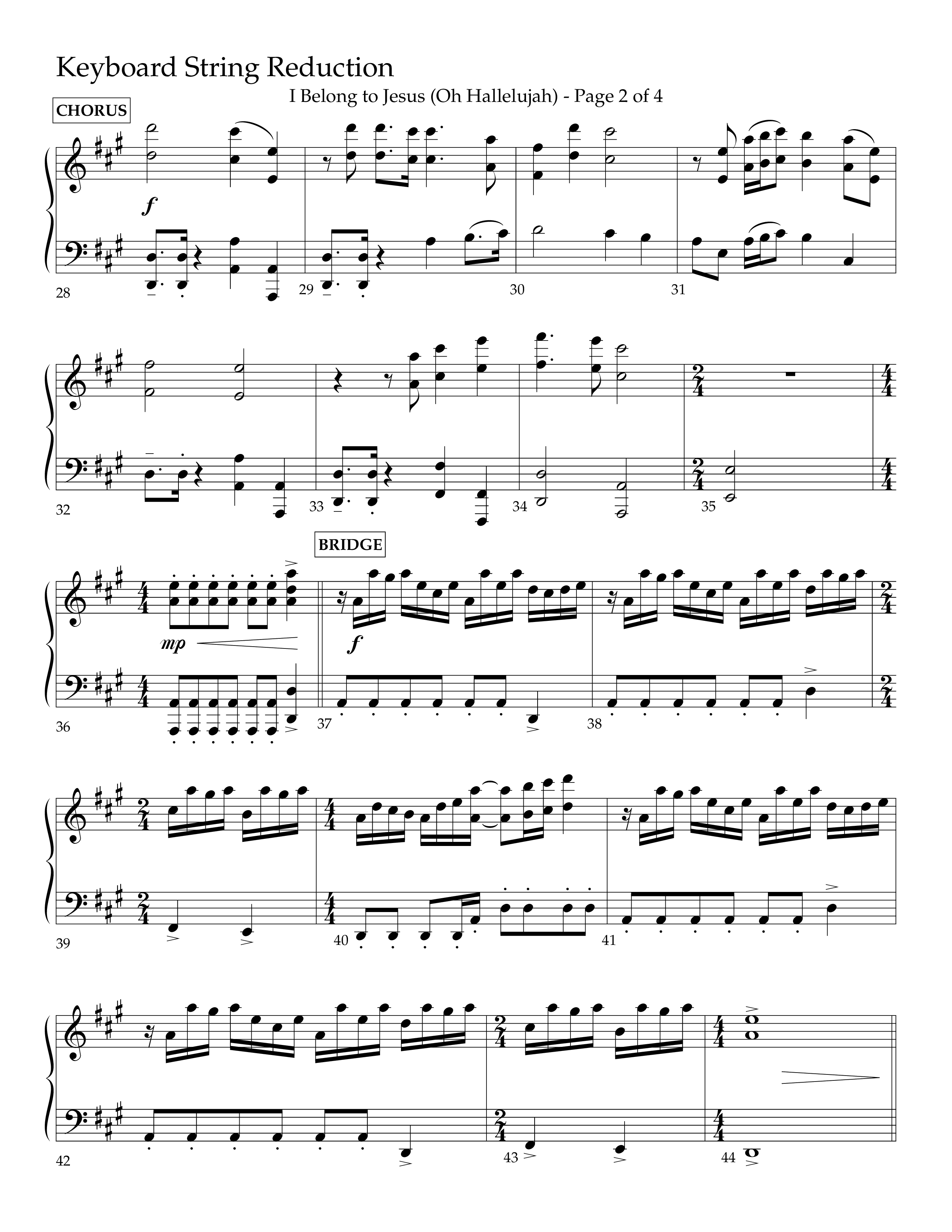 I Belong To Jesus (Hallelujah) (Choral Anthem SATB) String Reduction (Lifeway Choral / Arr. Luke Gambill / Orch. Josh Stewart)