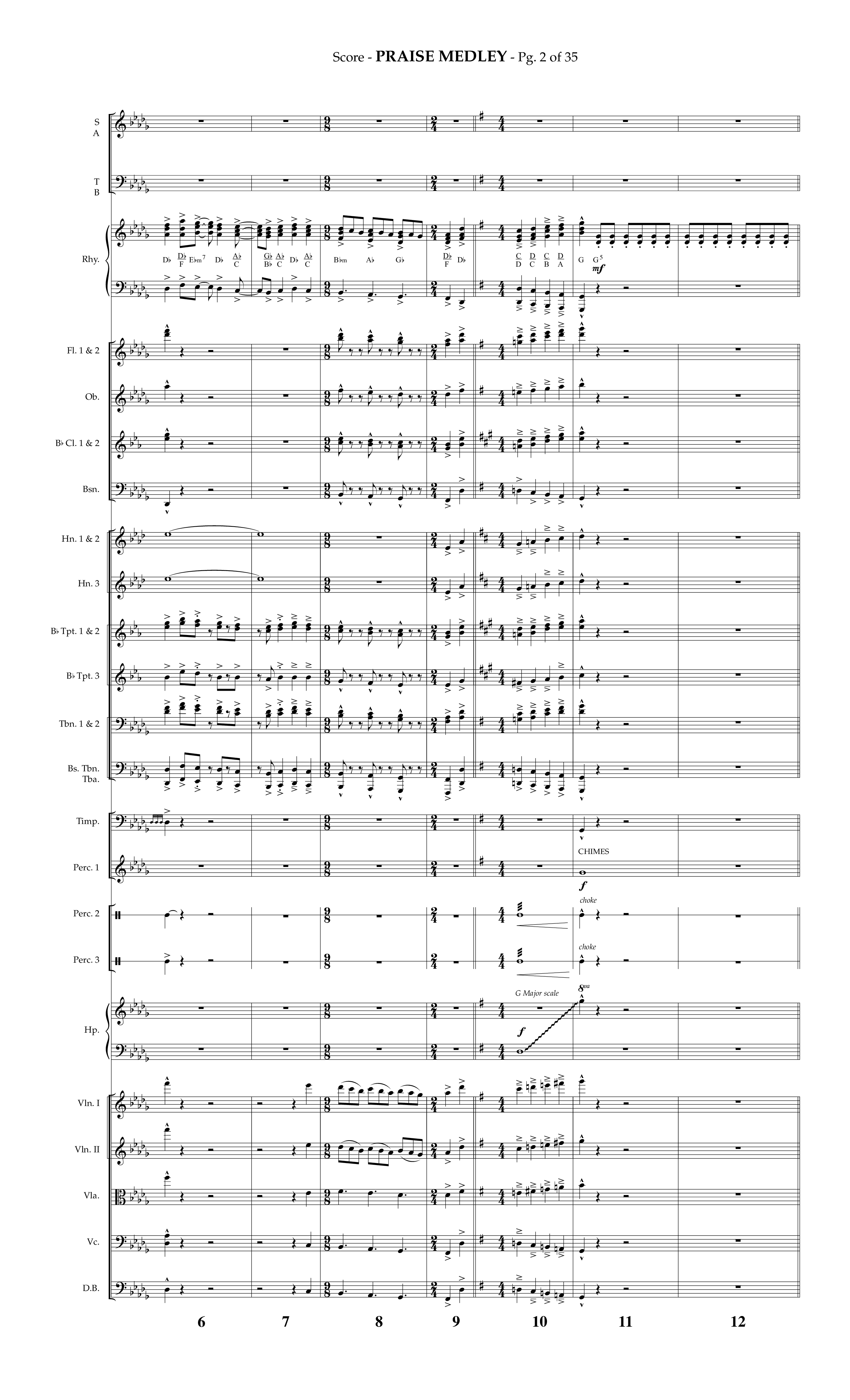 Praise Medley (Choral Anthem SATB) Conductor's Score (Lifeway Choral / Arr. Phillip Keveren / Arr. Jay Rouse)