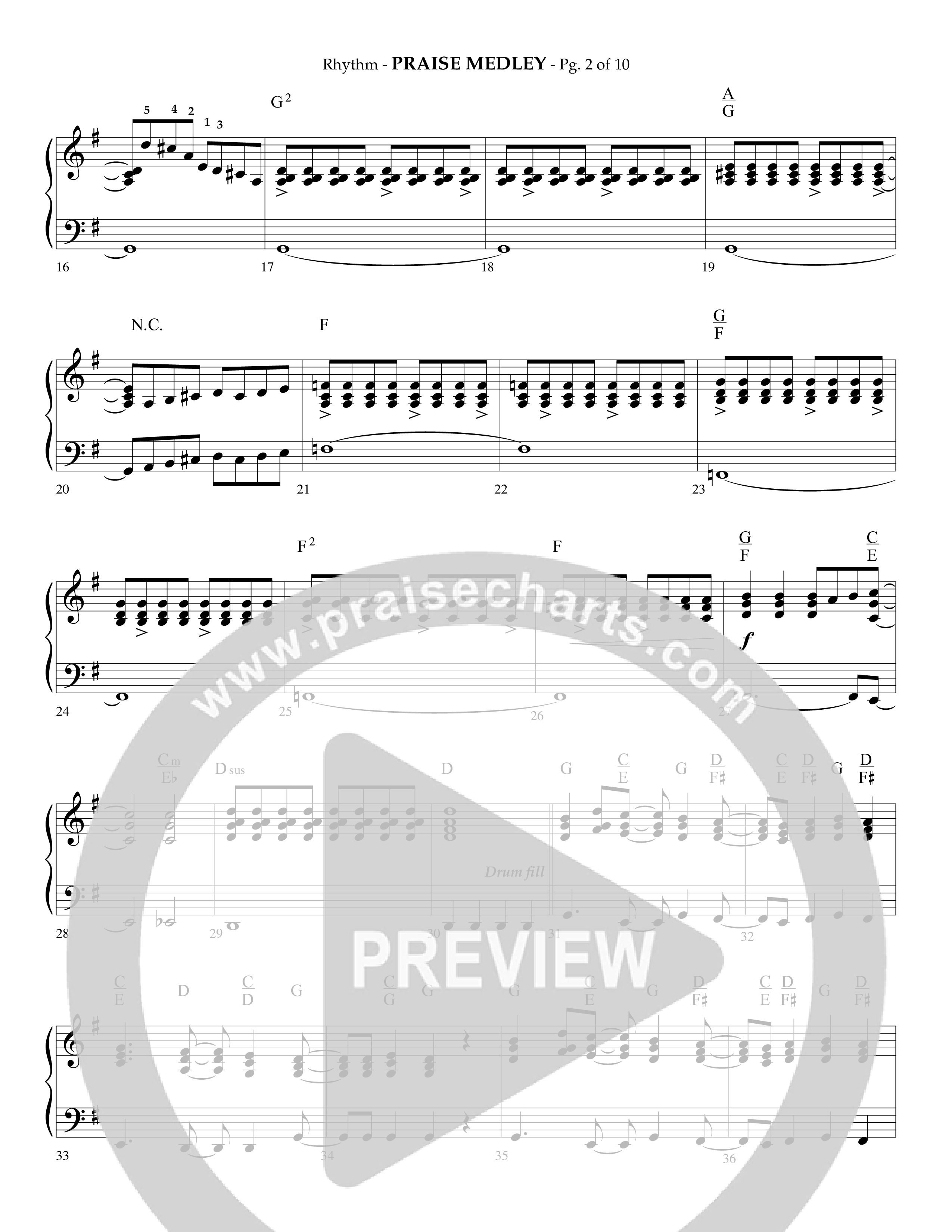 Praise Medley (Choral Anthem SATB) Lead Melody & Rhythm (Lifeway Choral / Arr. Phillip Keveren / Arr. Jay Rouse)