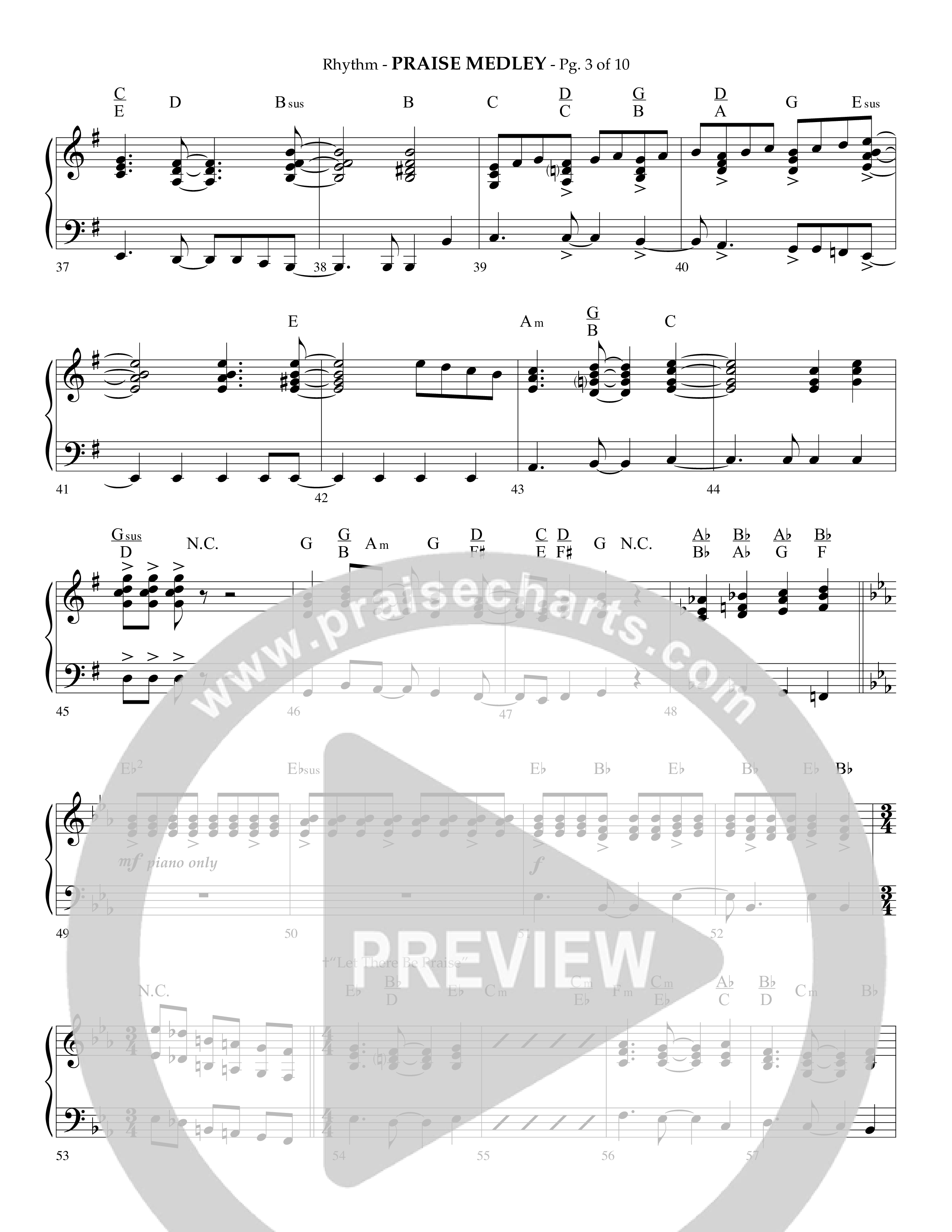 Praise Medley (Choral Anthem SATB) Lead Melody & Rhythm (Lifeway Choral / Arr. Phillip Keveren / Arr. Jay Rouse)