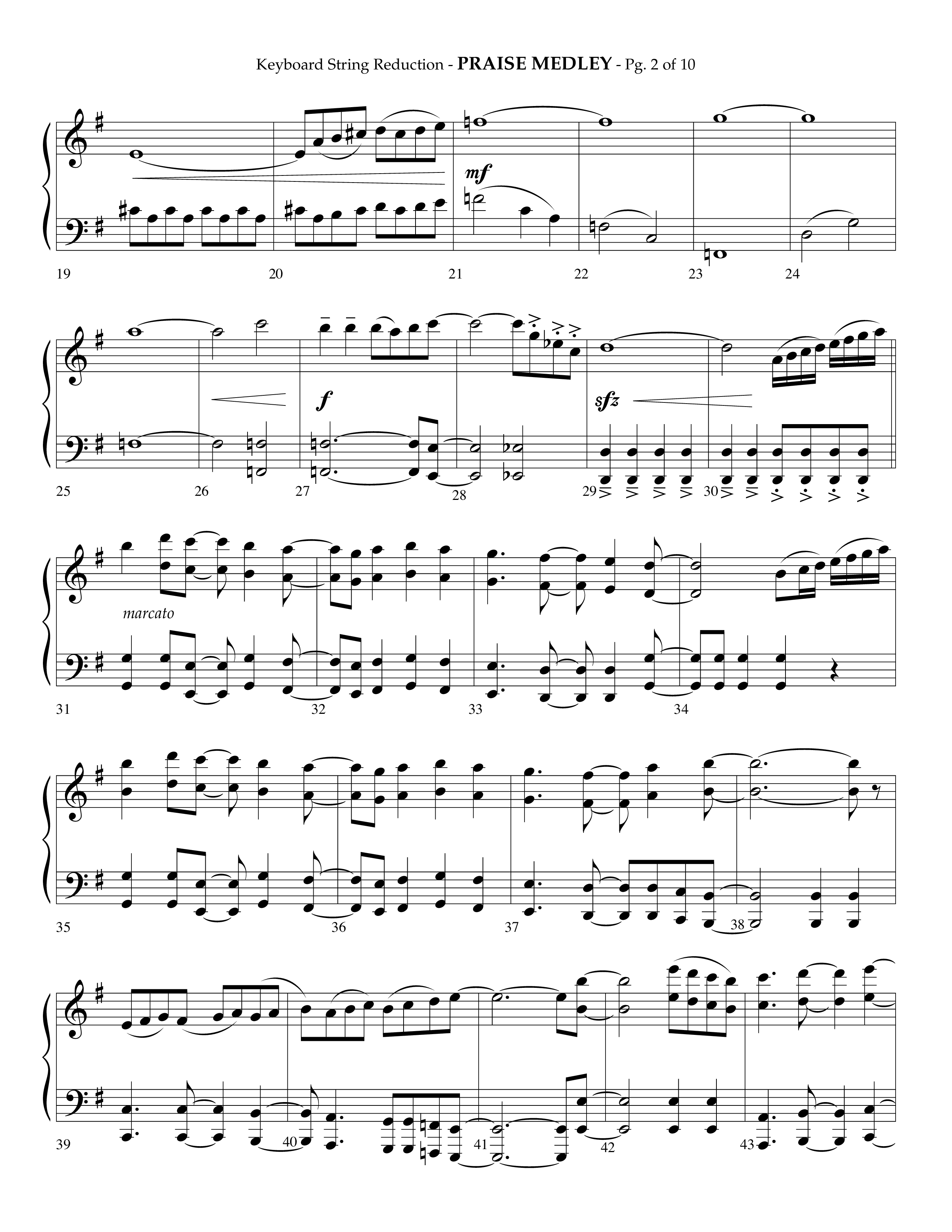 Praise Medley (Choral Anthem SATB) String Reduction (Lifeway Choral / Arr. Phillip Keveren / Arr. Jay Rouse)