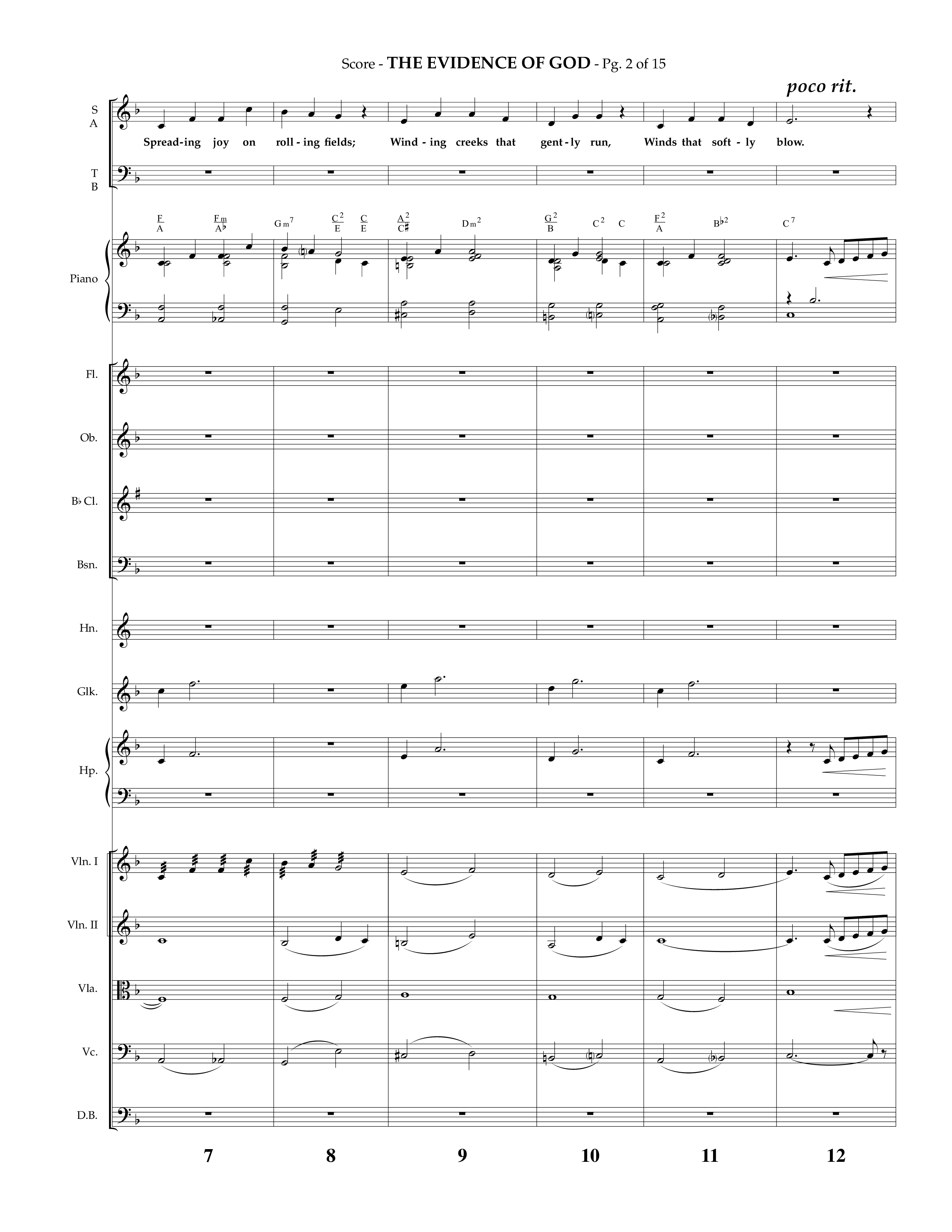 The Evidence Of God (Choral Anthem SATB) Orchestration (Lifeway Choral / Arr. Phillip Keveren)