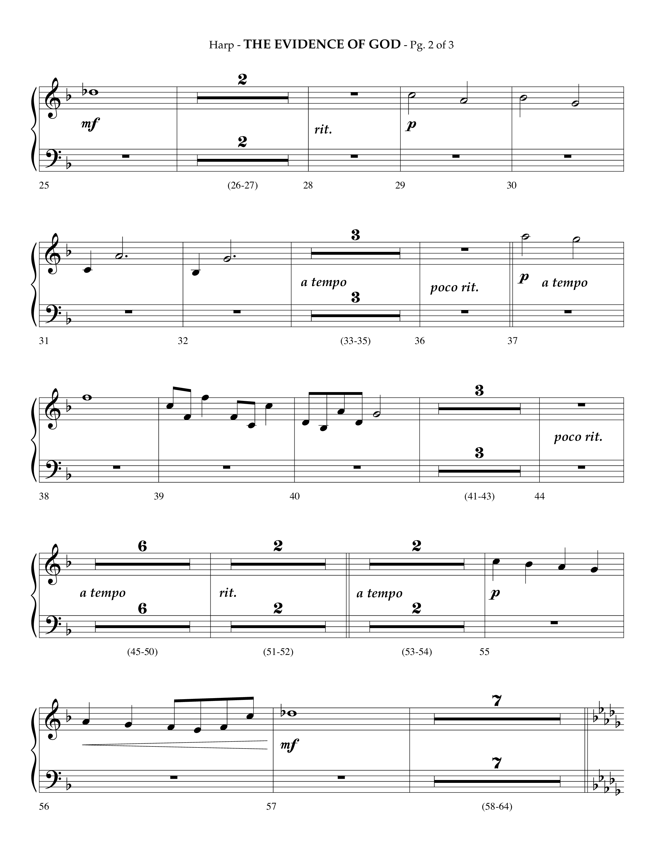 The Evidence Of God (Choral Anthem SATB) Harp (Lifeway Choral / Arr. Phillip Keveren)