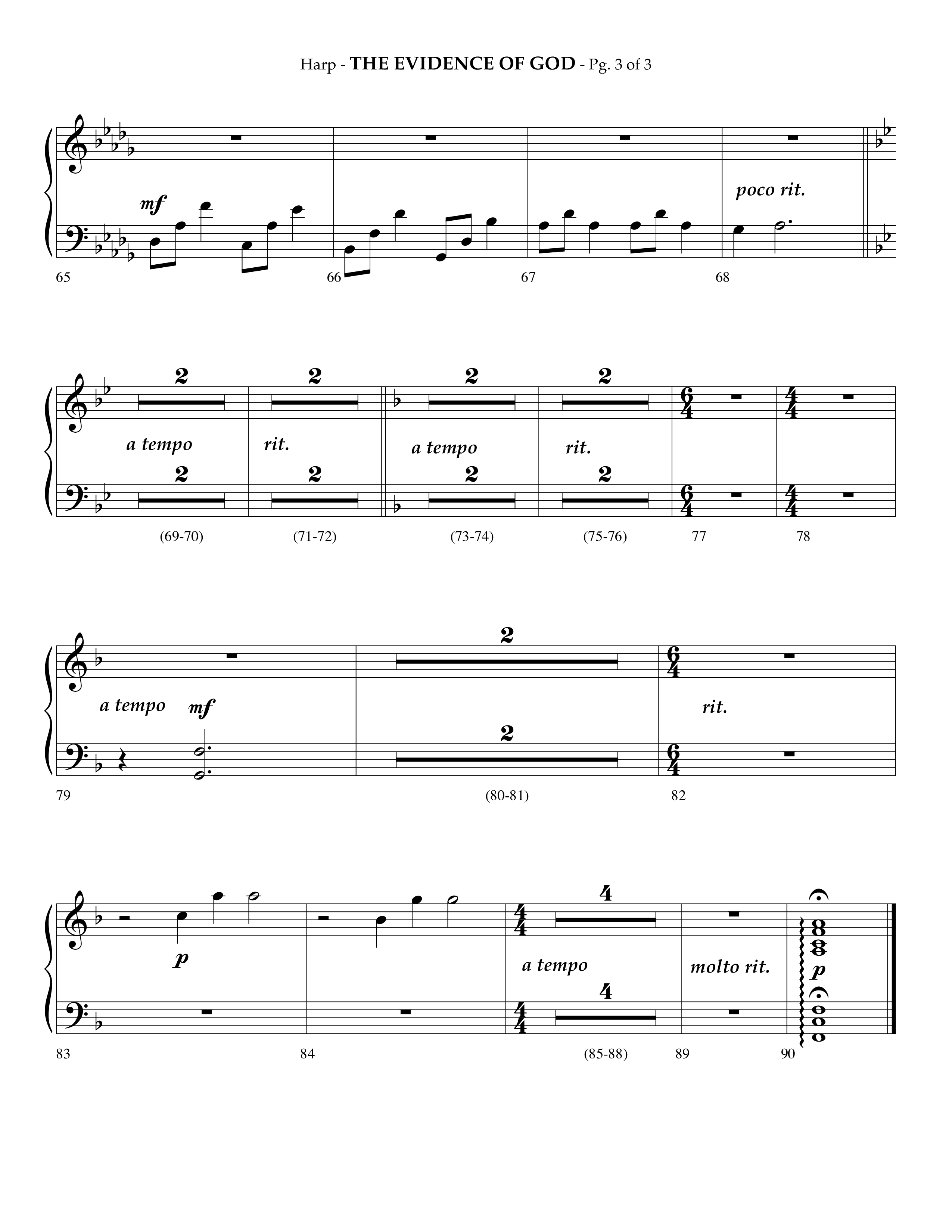 The Evidence Of God (Choral Anthem SATB) Harp (Lifeway Choral / Arr. Phillip Keveren)