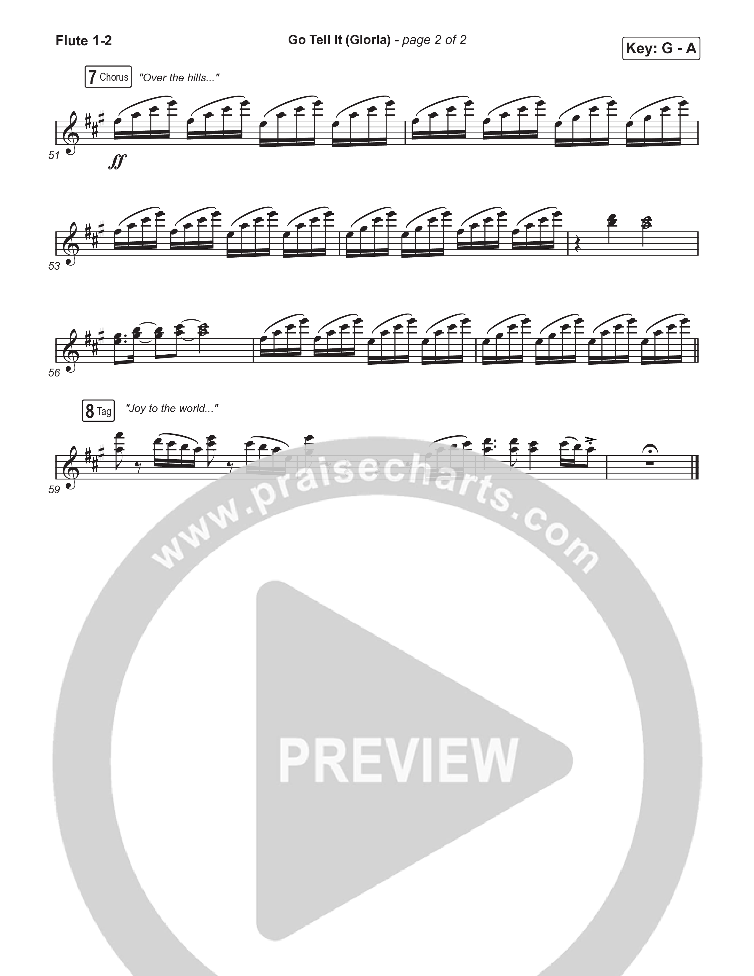 Go Tell It (Gloria) (Choral Anthem SATB) Flute 1,2 (Matt Maher / Arr. Luke Gambill)