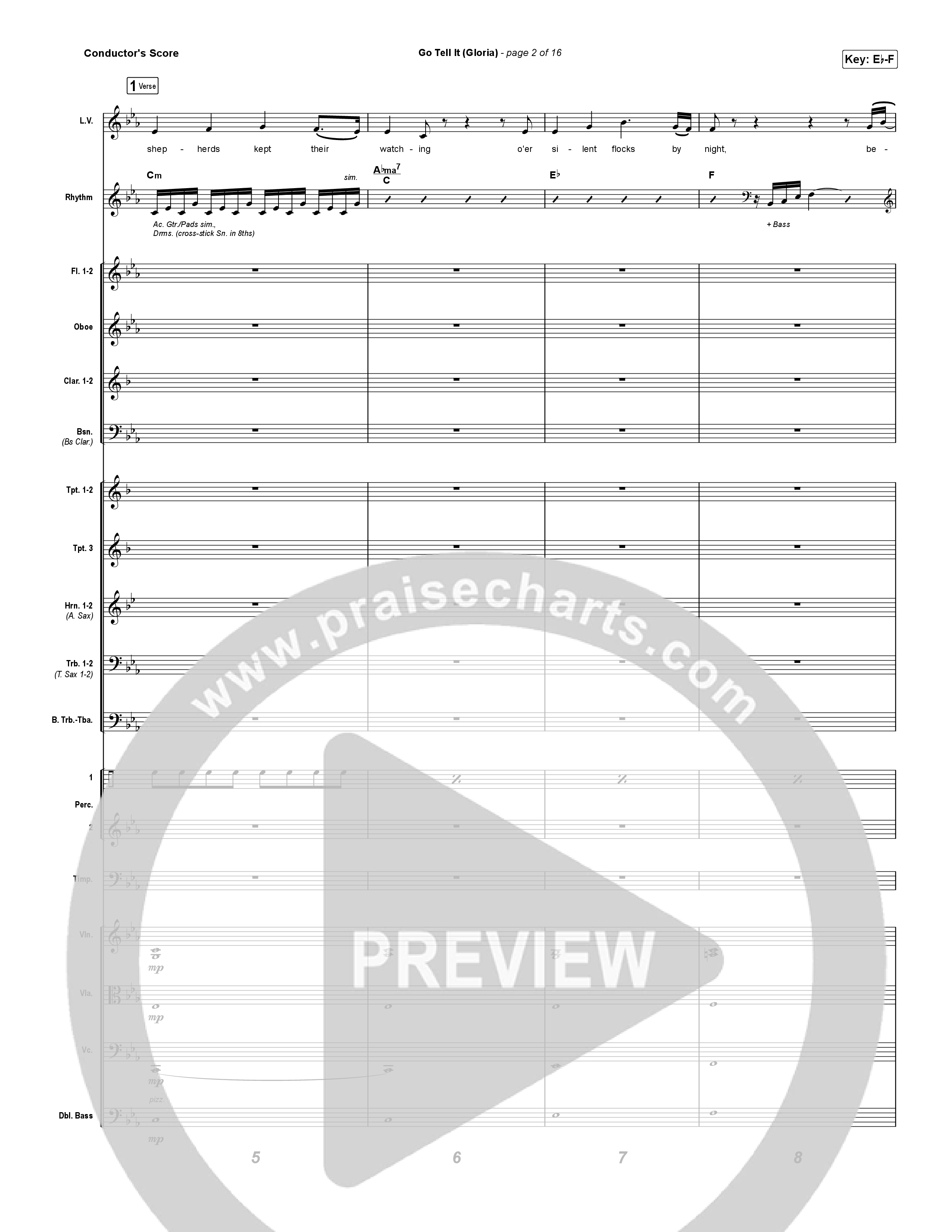 Go Tell It (Gloria) (Worship Choir/SAB) Conductor's Score (Matt Maher / Arr. Luke Gambill)
