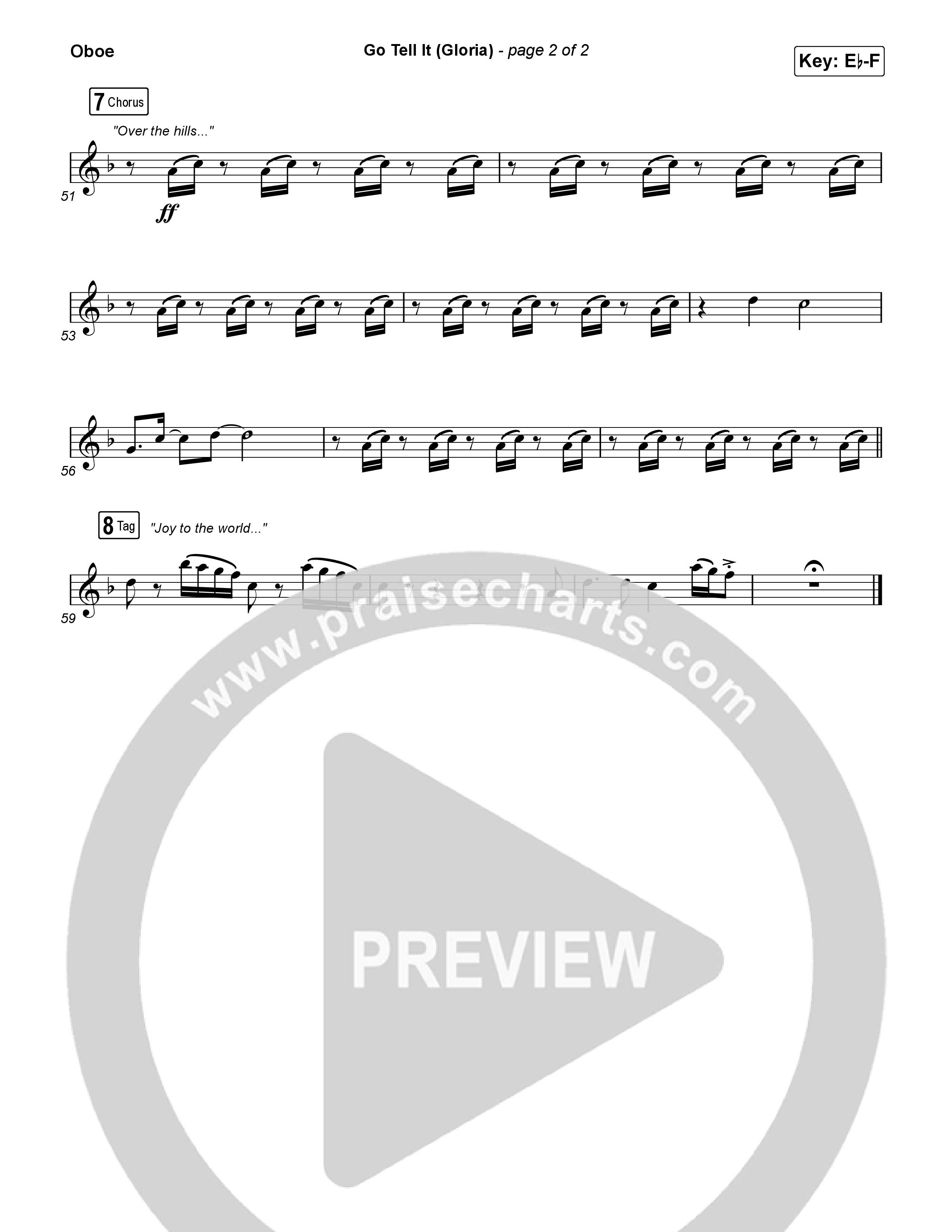 Go Tell It (Gloria) (Worship Choir/SAB) Oboe (Matt Maher / Arr. Luke Gambill)