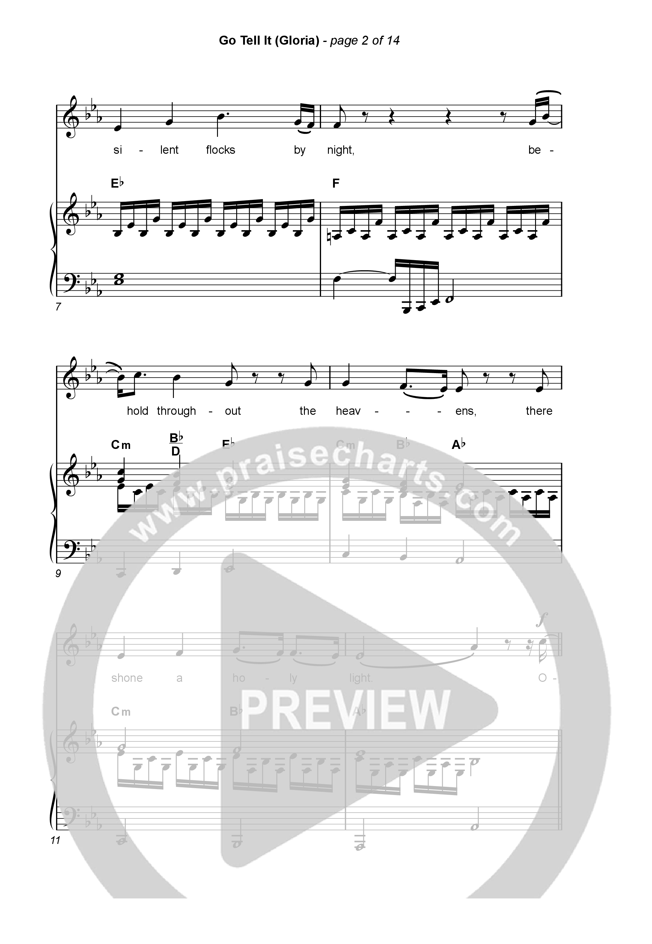 Go Tell It (Gloria) (Worship Choir/SAB) Octavo (SAB & Pno) (Matt Maher / Arr. Luke Gambill)